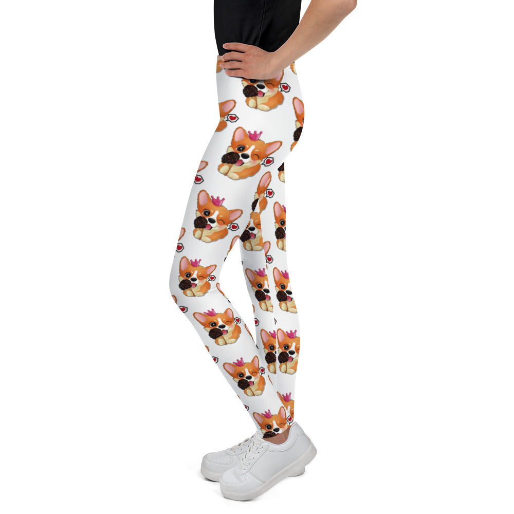 Funny Puppy Dog Eating Ice Cream Leggings, No. 0441