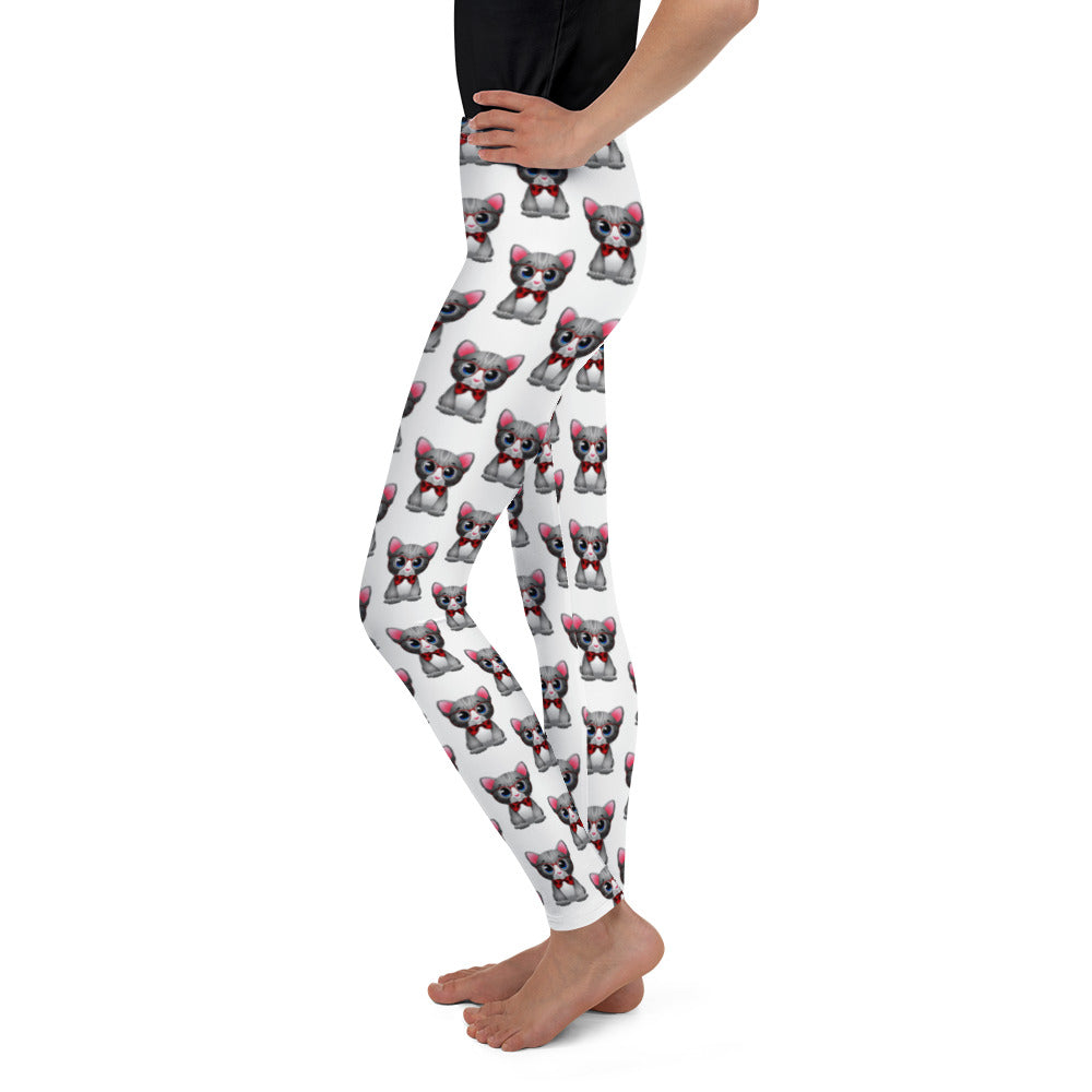 Cute Cat with Red Glasses Leggings, No. 0167