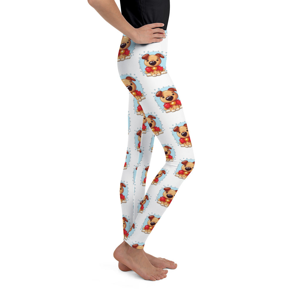 Cute Puppy Dog with Medal Leggings, No. 0373