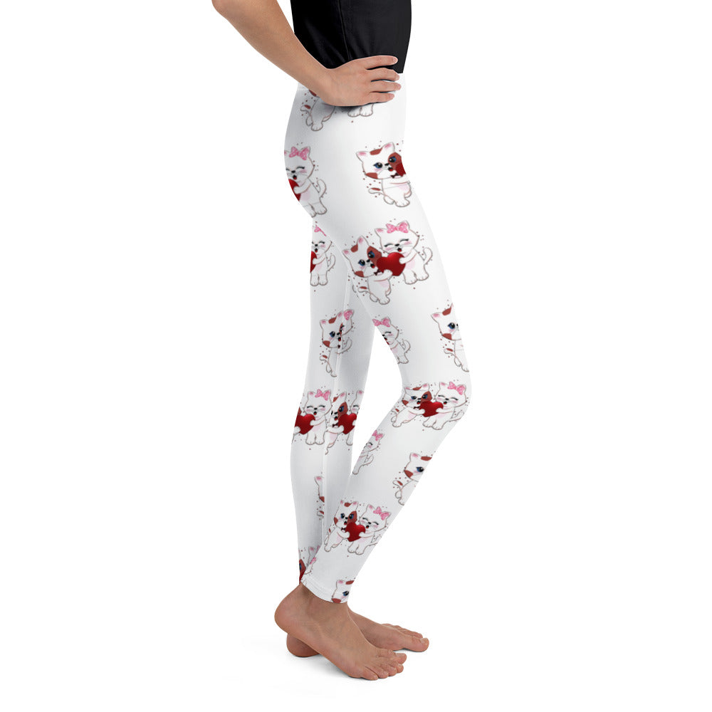 Cute Couple Cats in Love Leggings, No. 0289