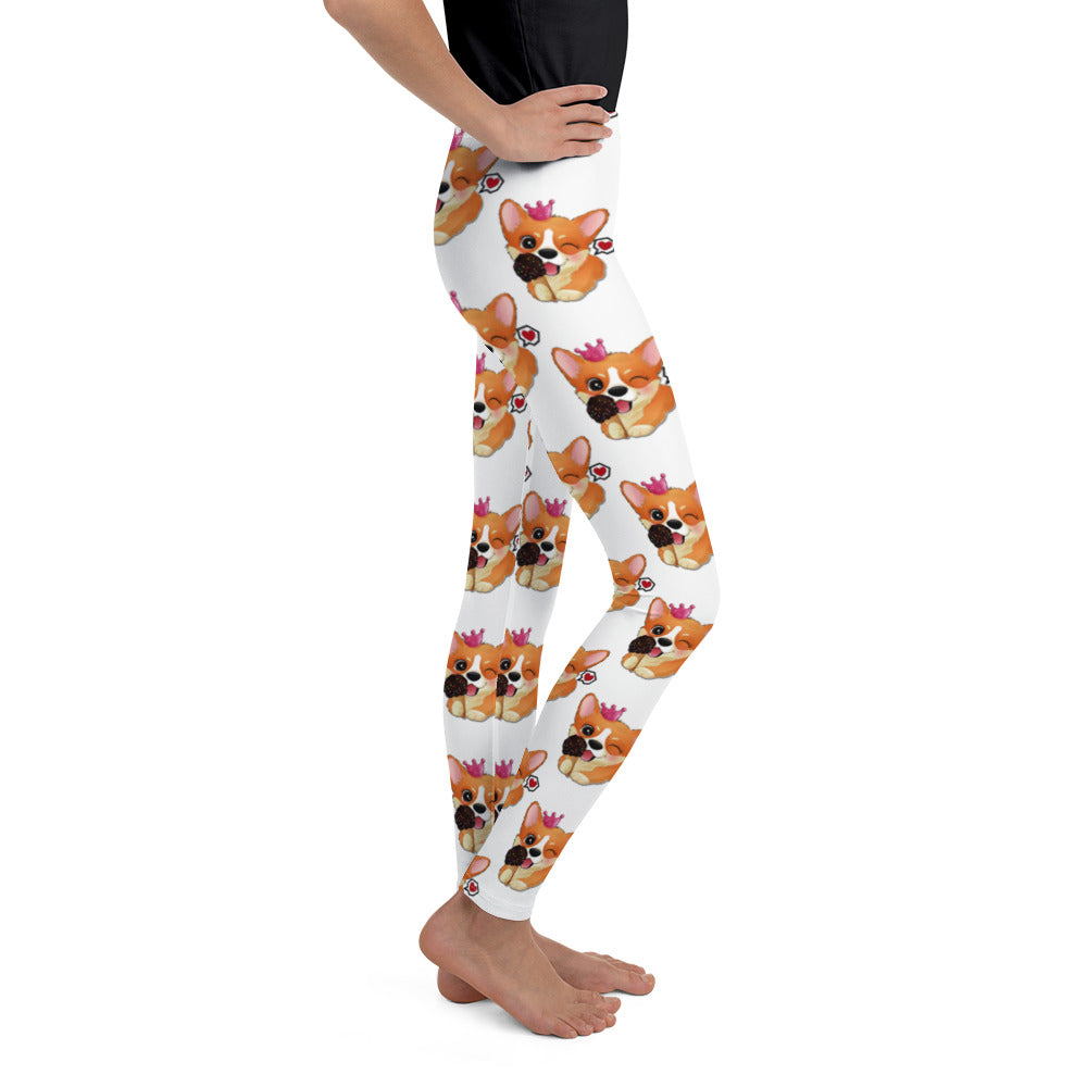 Funny Puppy Dog Eating Ice Cream Leggings, No. 0441