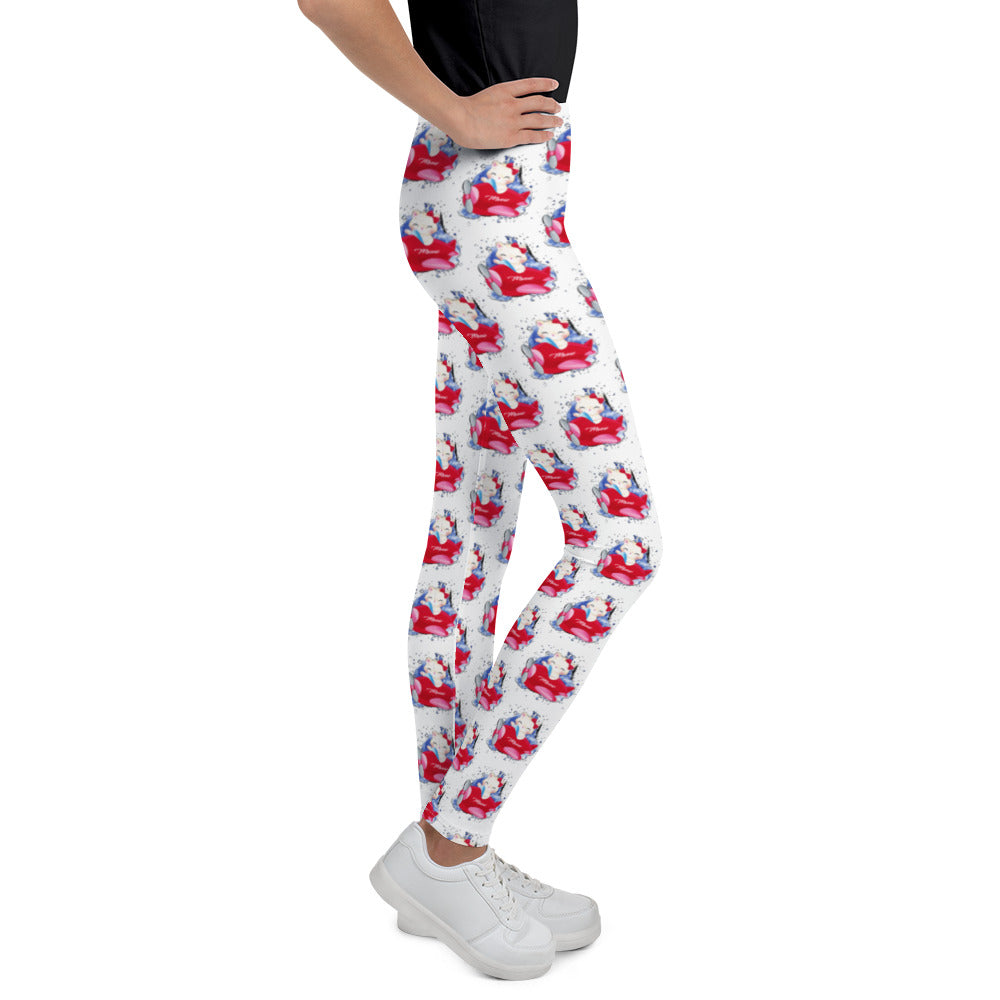 Cute Kitty Cat Flying with Aeroplan Leggings, No. 0311