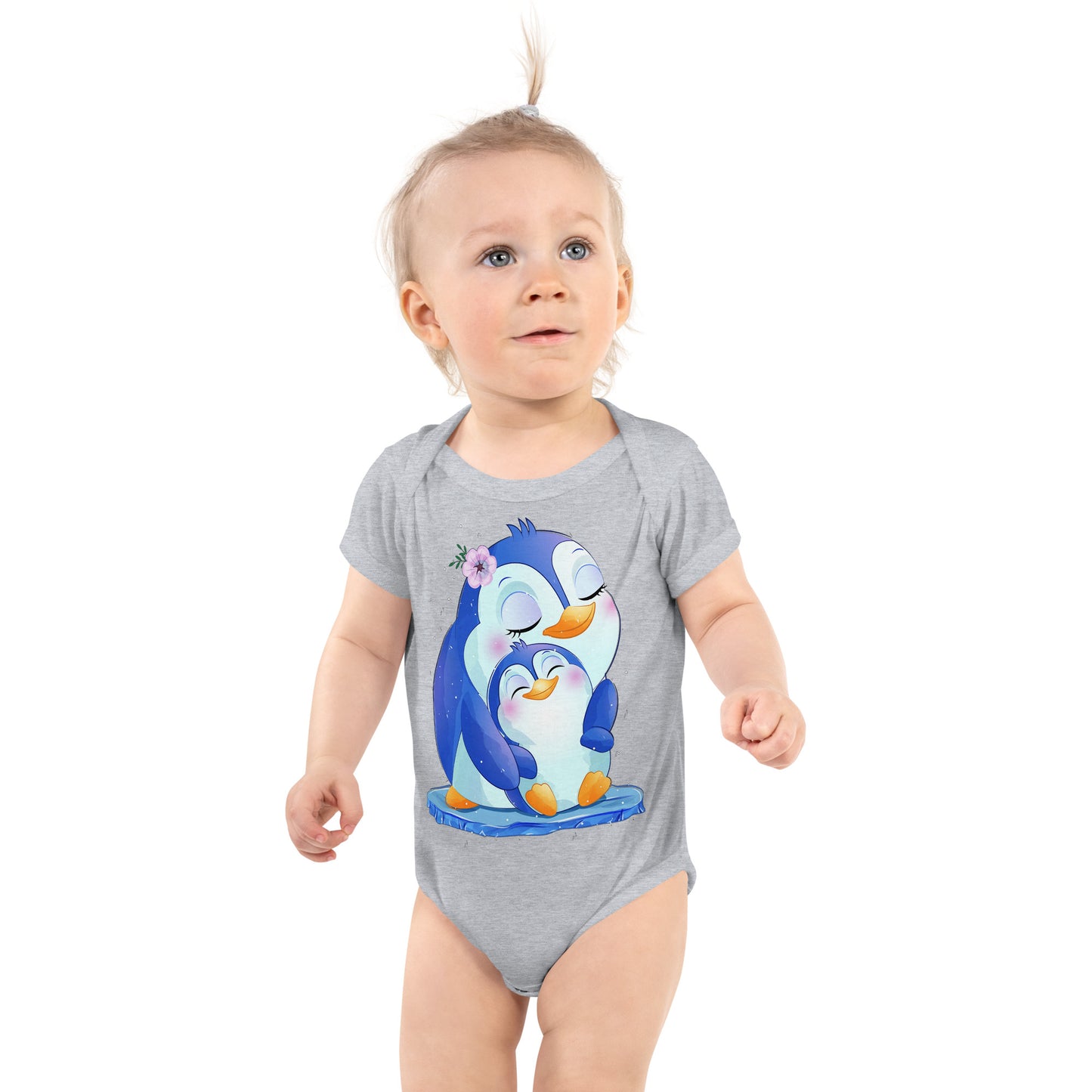 Cute Penguin Mom and Baby Bodysuit, No. 0072