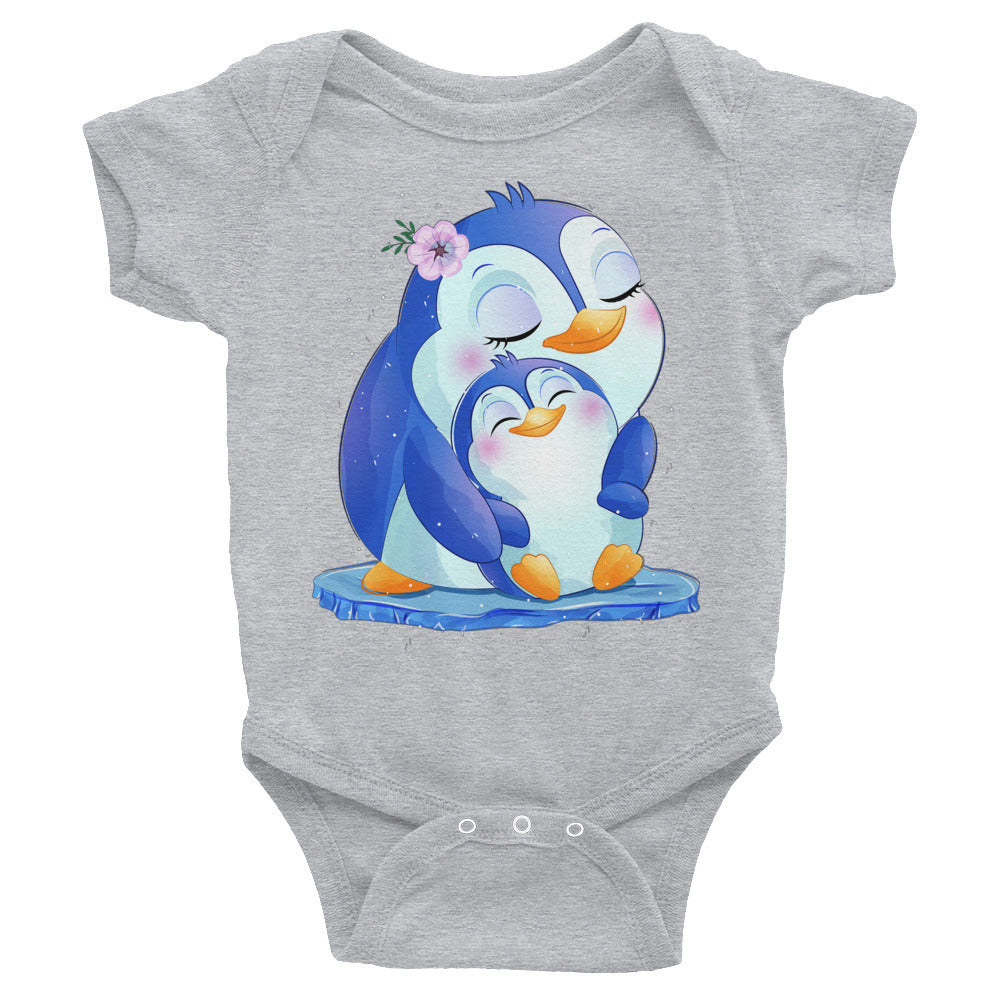 Cute Penguin Mom and Baby Bodysuit, No. 0072