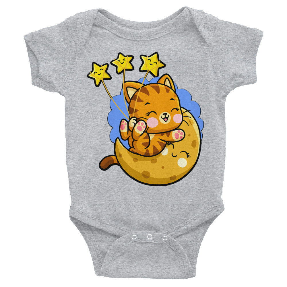Funny Cat Playing on the Moon Bodysuit, No. 0401