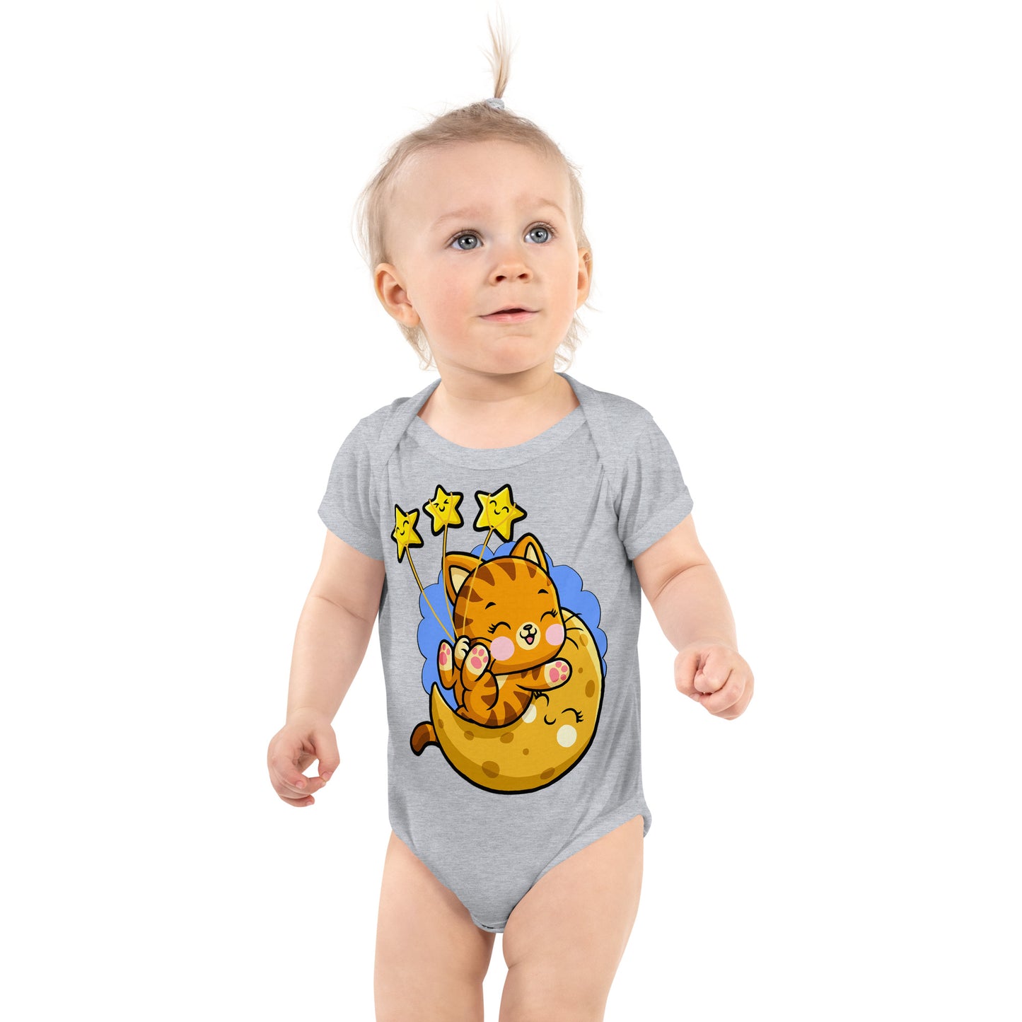 Funny Cat Playing on the Moon Bodysuit, No. 0401