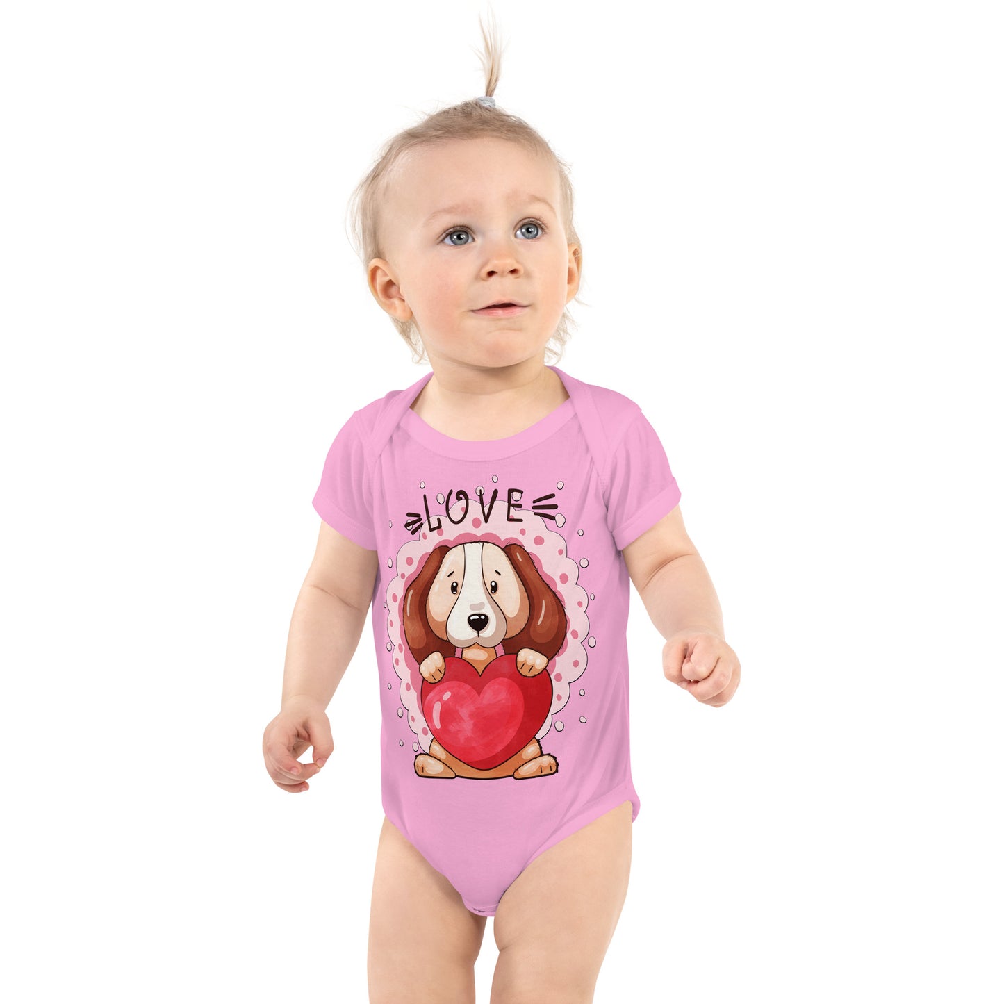 Lovely Puppy Dog with Heart Bodysuit, No. 0482