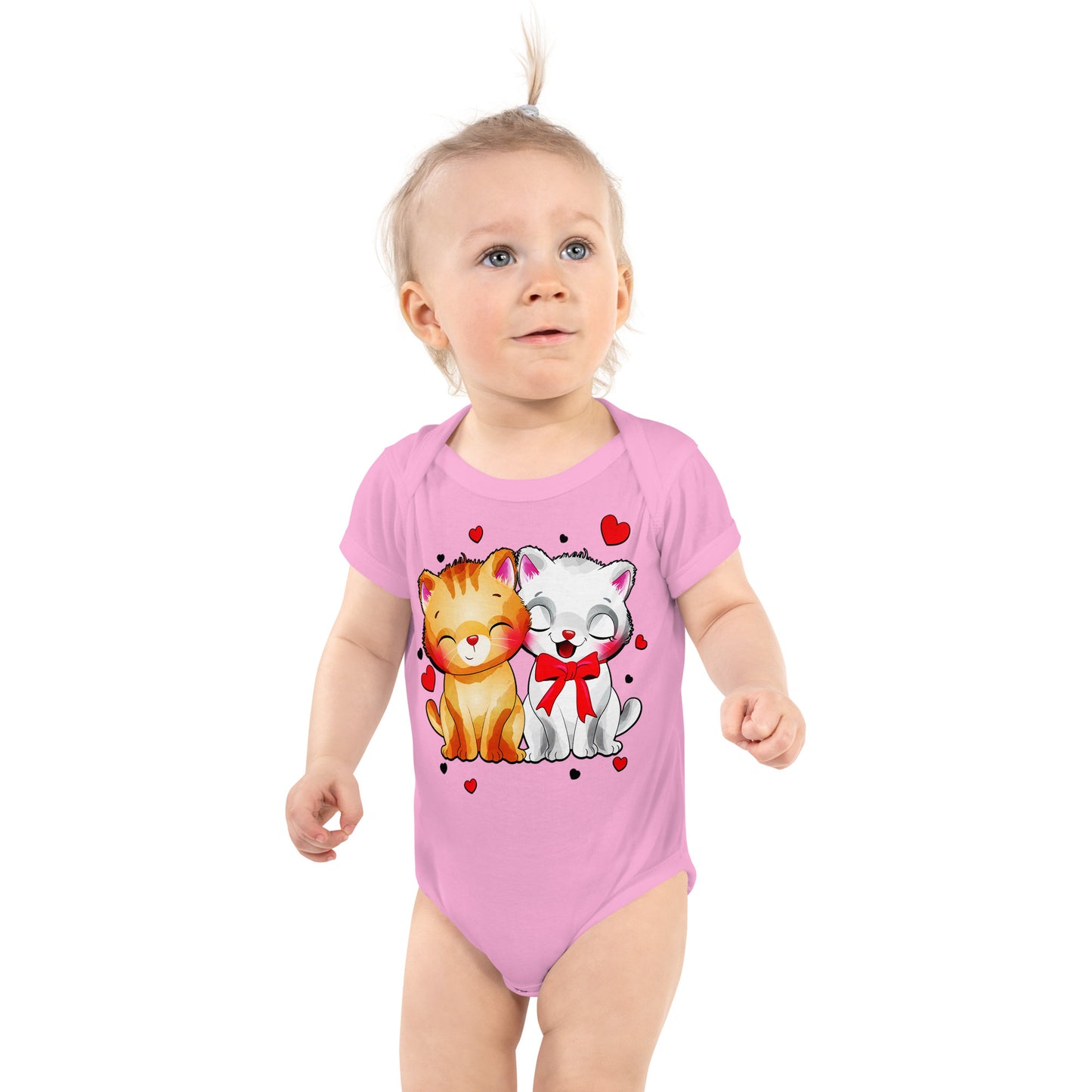 Cute Couple Kitten Cats Bodysuit, No. 0292