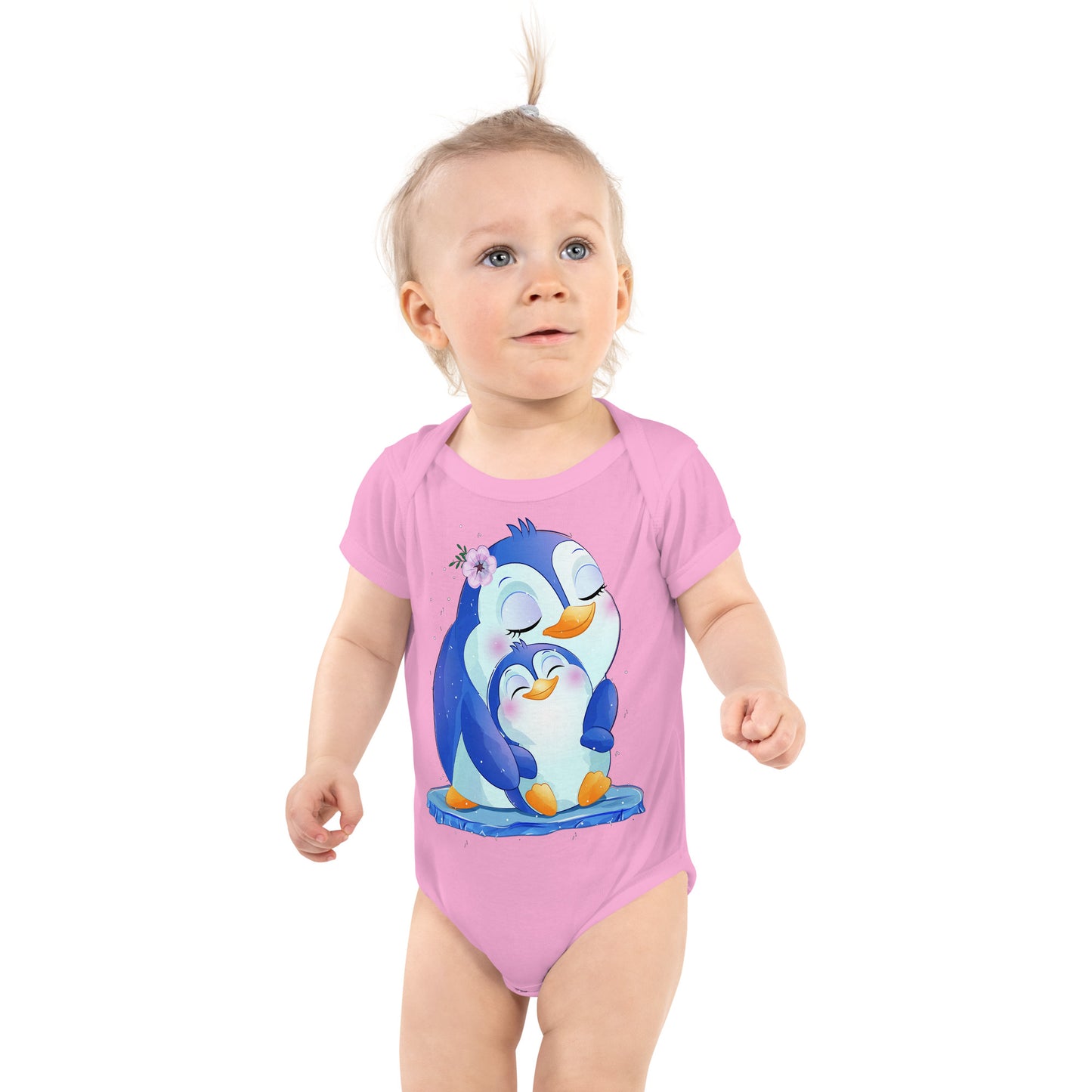 Cute Penguin Mom and Baby Bodysuit, No. 0072