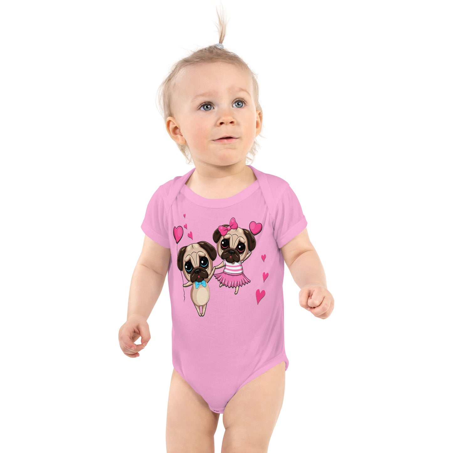 Couple Pug Dogs in Love Bodysuit, No. 0262
