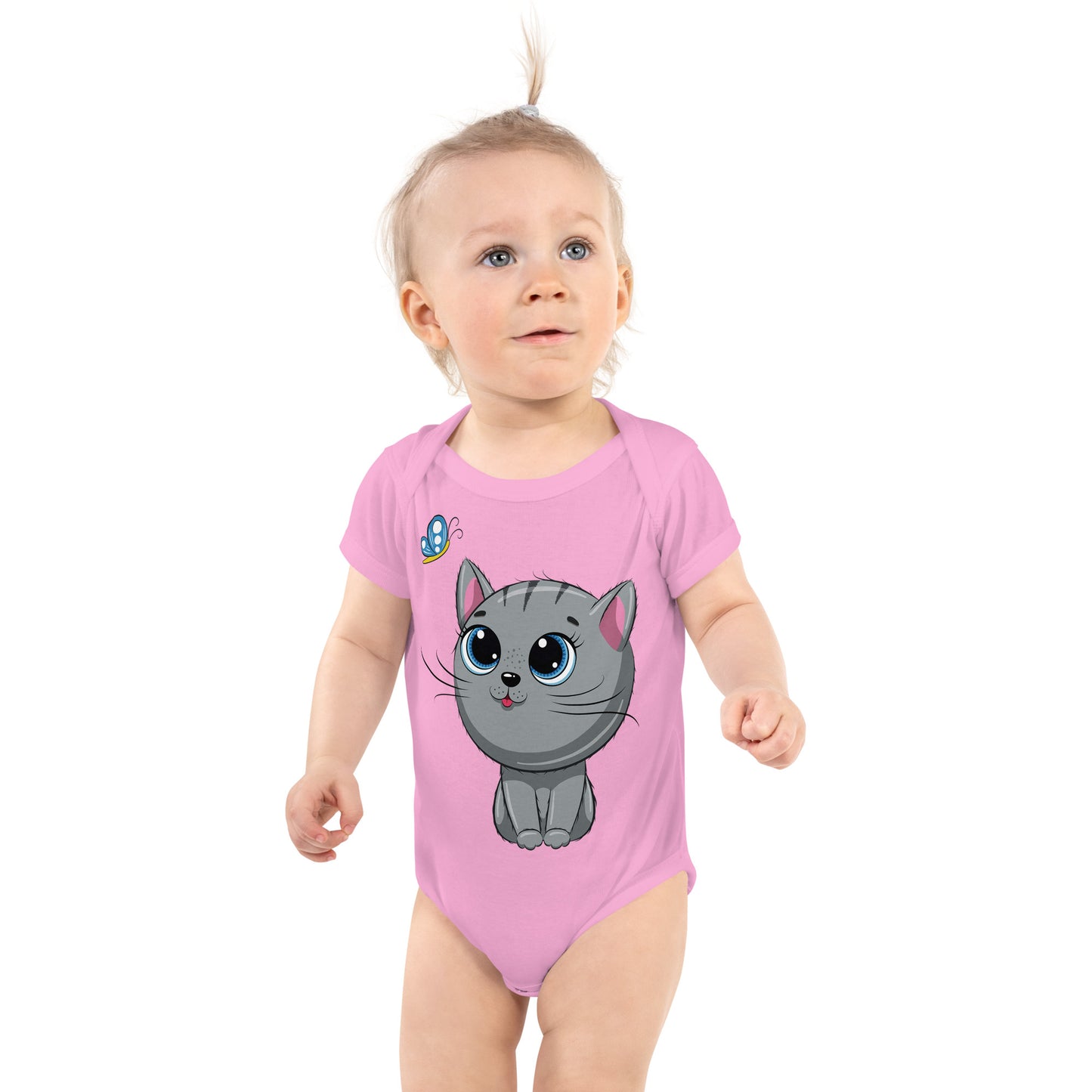 Cute Baby Cat with Butterfly Bodysuit, No. 0140