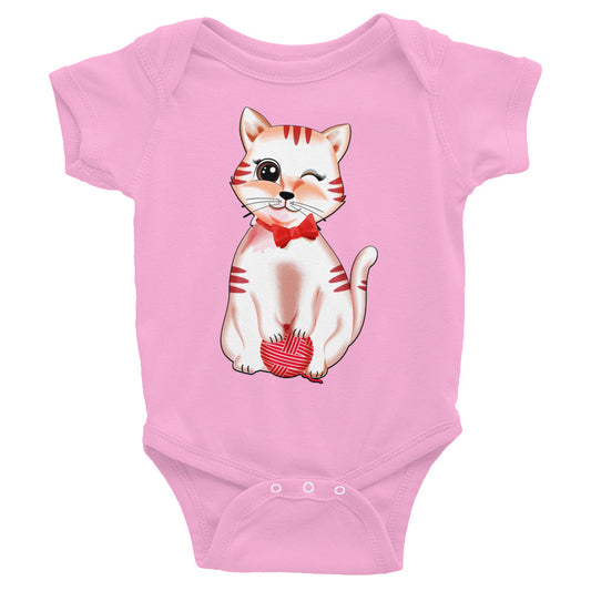 Funny Cat with Yarn Ball Bodysuit, No. 0503