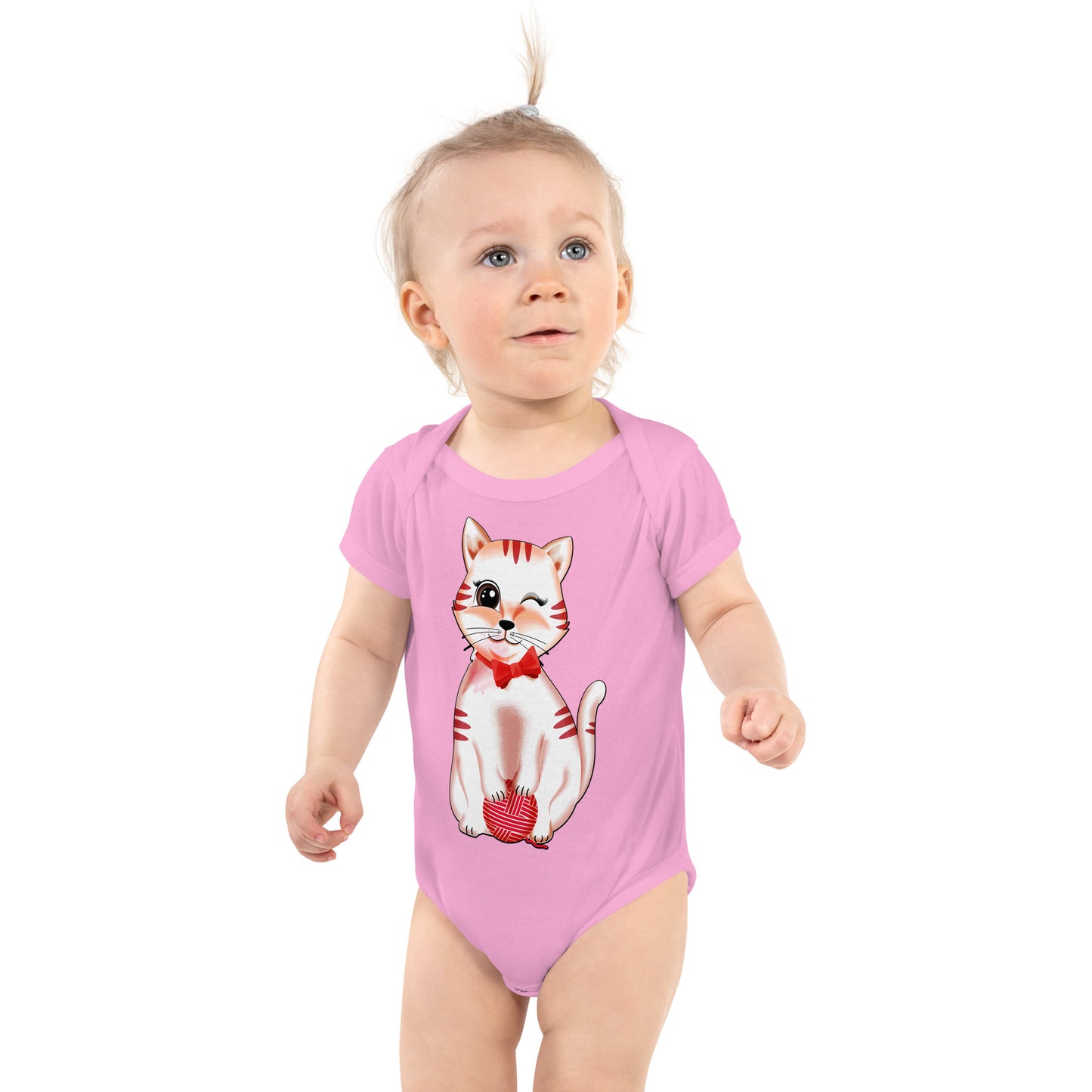 Funny Cat with Yarn Ball Bodysuit, No. 0503