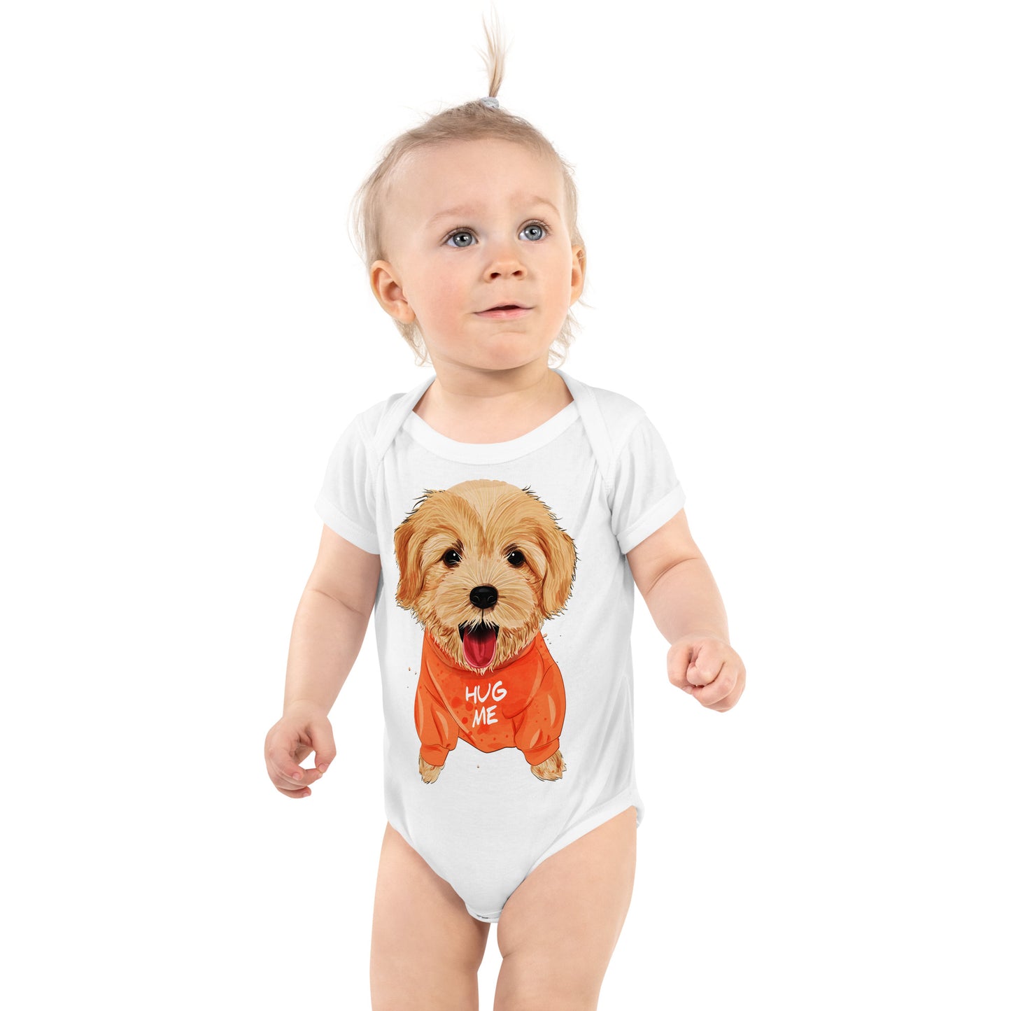 Cute Golden Retriever Dog Bodysuit, No. 0302