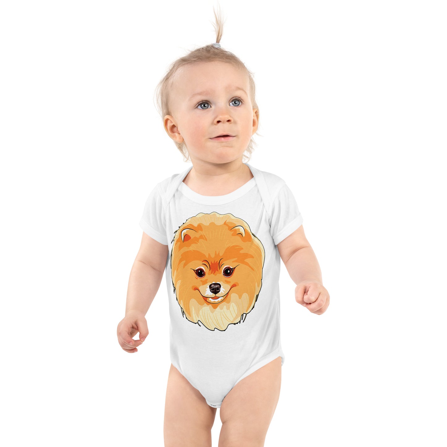 Cute Pomeranian Dog Bodysuit, No. 0220