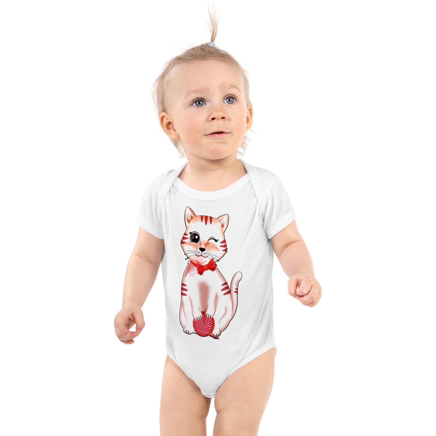 Funny Cat with Yarn Ball Bodysuit, No. 0503