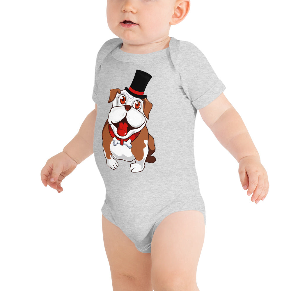 Elegant Funny Bulldog Dog Bodysuit, No. 0240