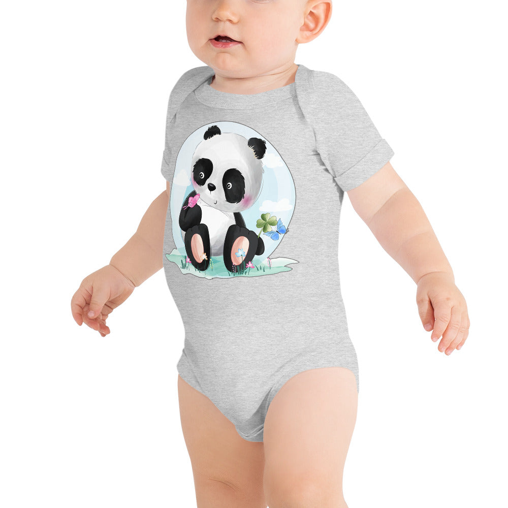 Cute Panda with Butterflies Bodysuit, No. 0069