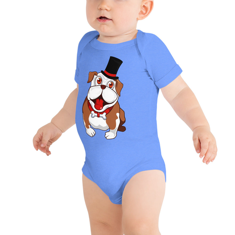 Elegant Funny Bulldog Dog Bodysuit, No. 0240