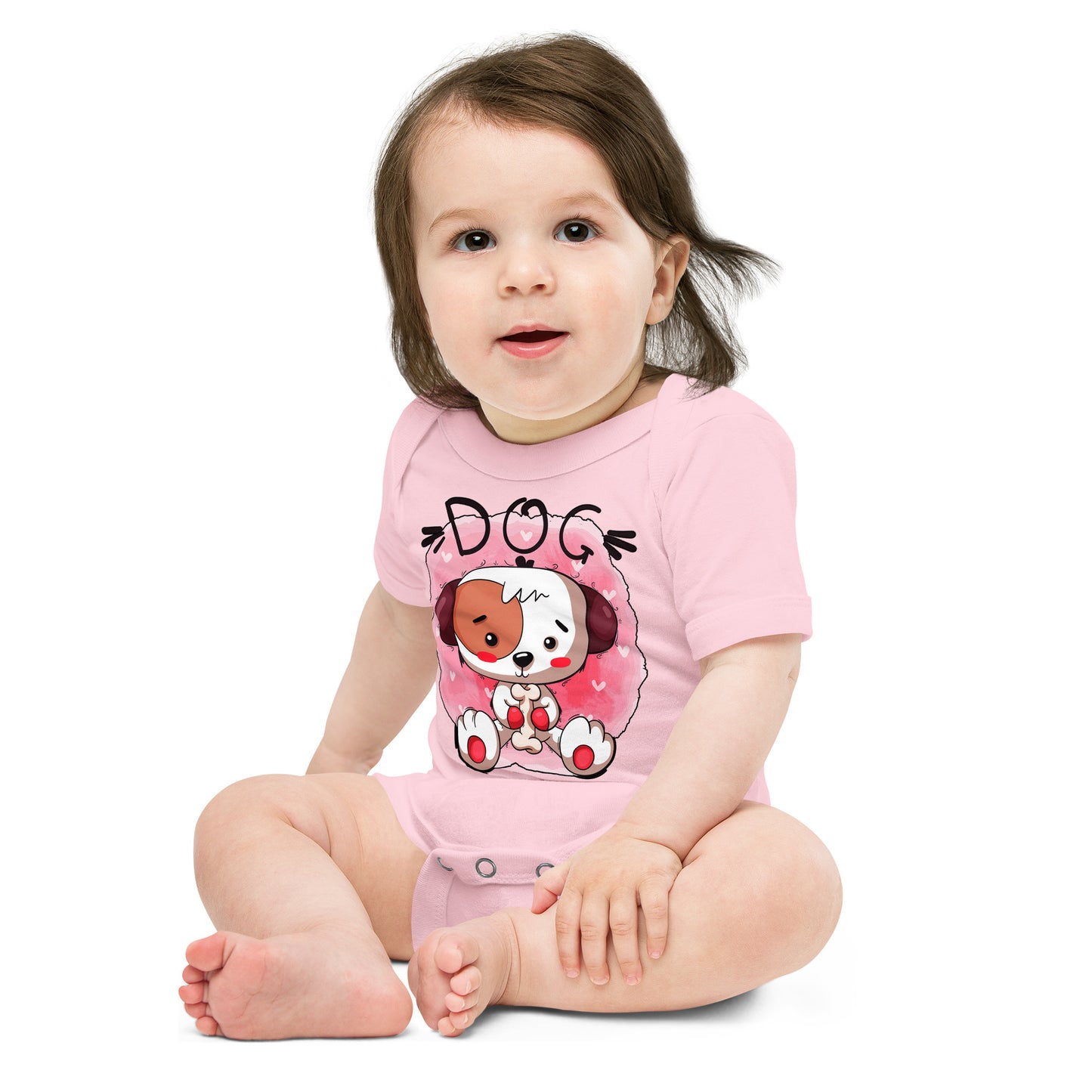 Cute Puppy with Bone Bodysuit, No. 0066