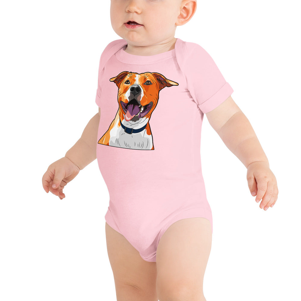 Cute American Staffordshire Terrier Dog Bodysuit, No. 0586