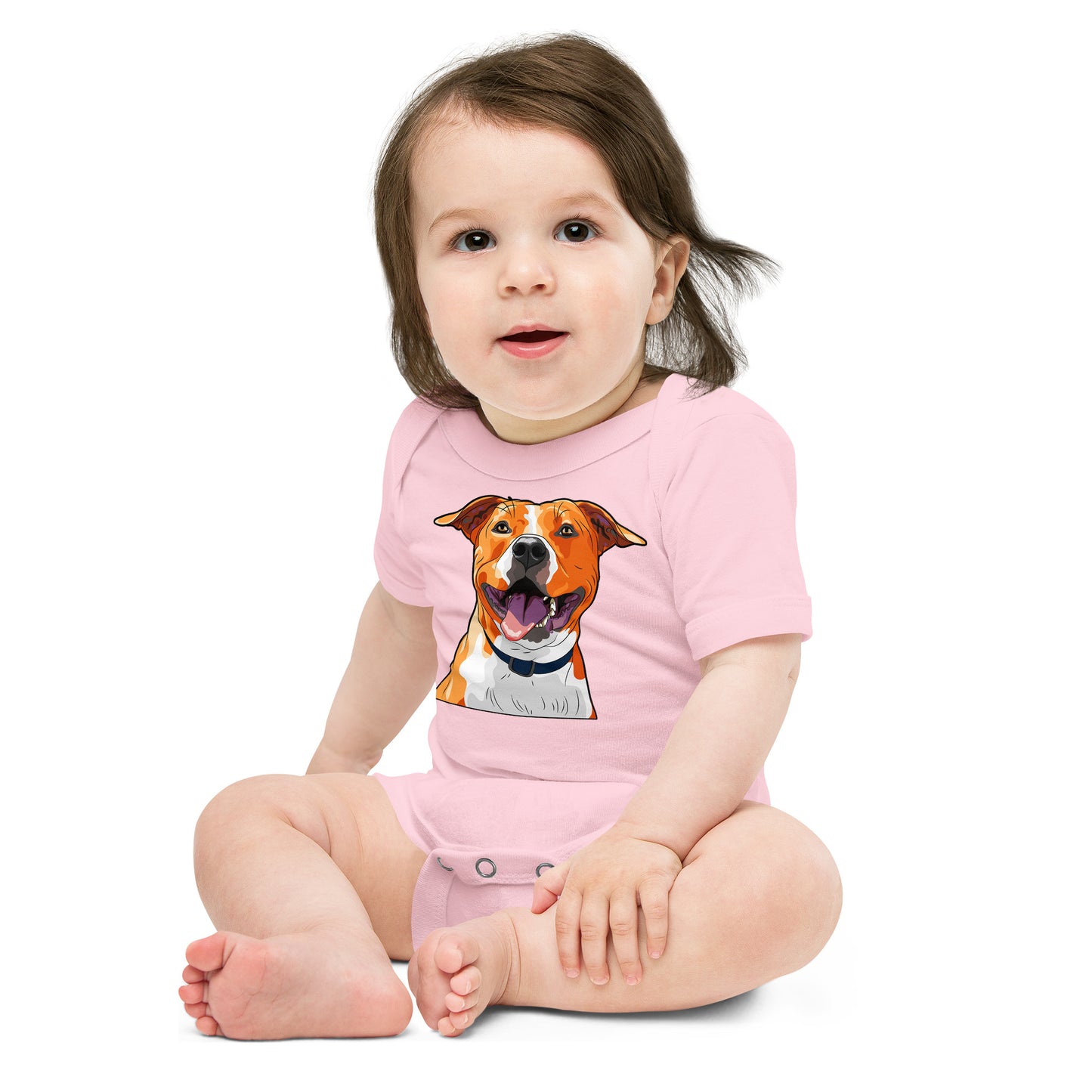 Cute American Staffordshire Terrier Dog Bodysuit, No. 0586