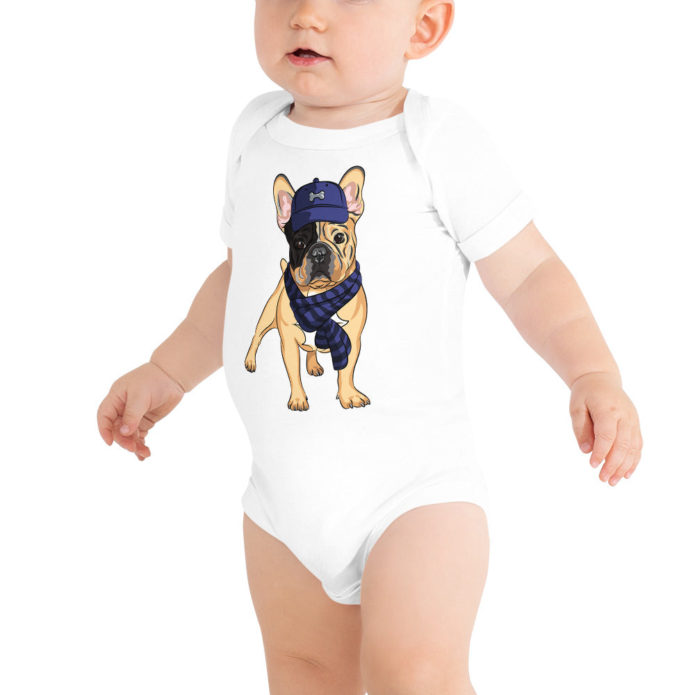 Cute French Bulldog Dog Bodysuit, No. 0200