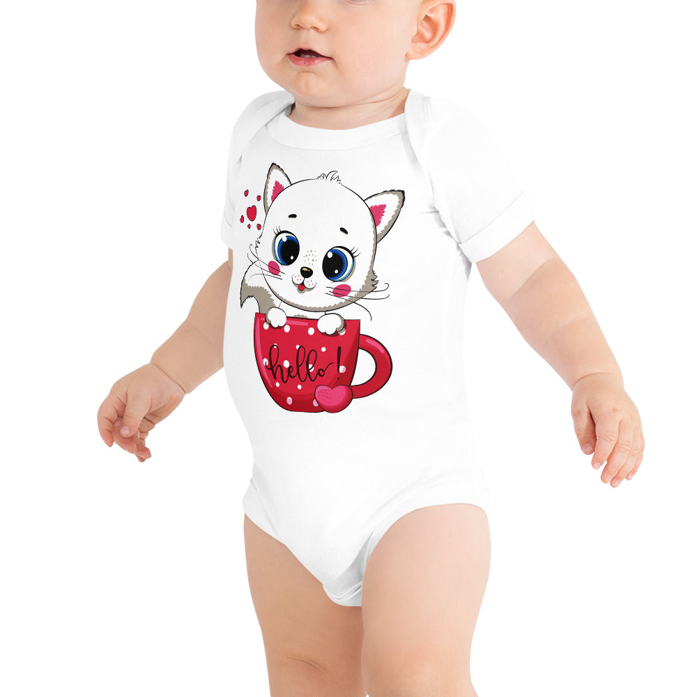 Cute Kitty Cat Inside Cup Bodysuit, No. 0318