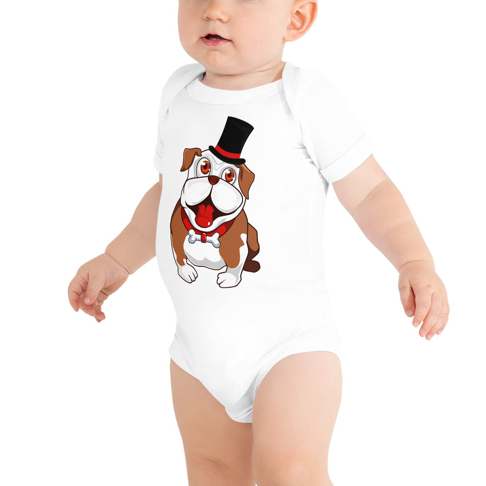 Elegant Funny Bulldog Dog Bodysuit, No. 0240