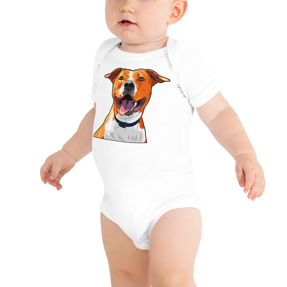 Cute American Staffordshire Terrier Dog Bodysuit, No. 0586