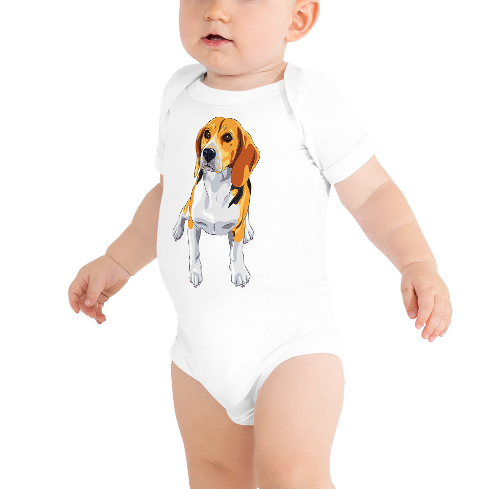 Cute Beagle Dog Bodysuit, No. 0151