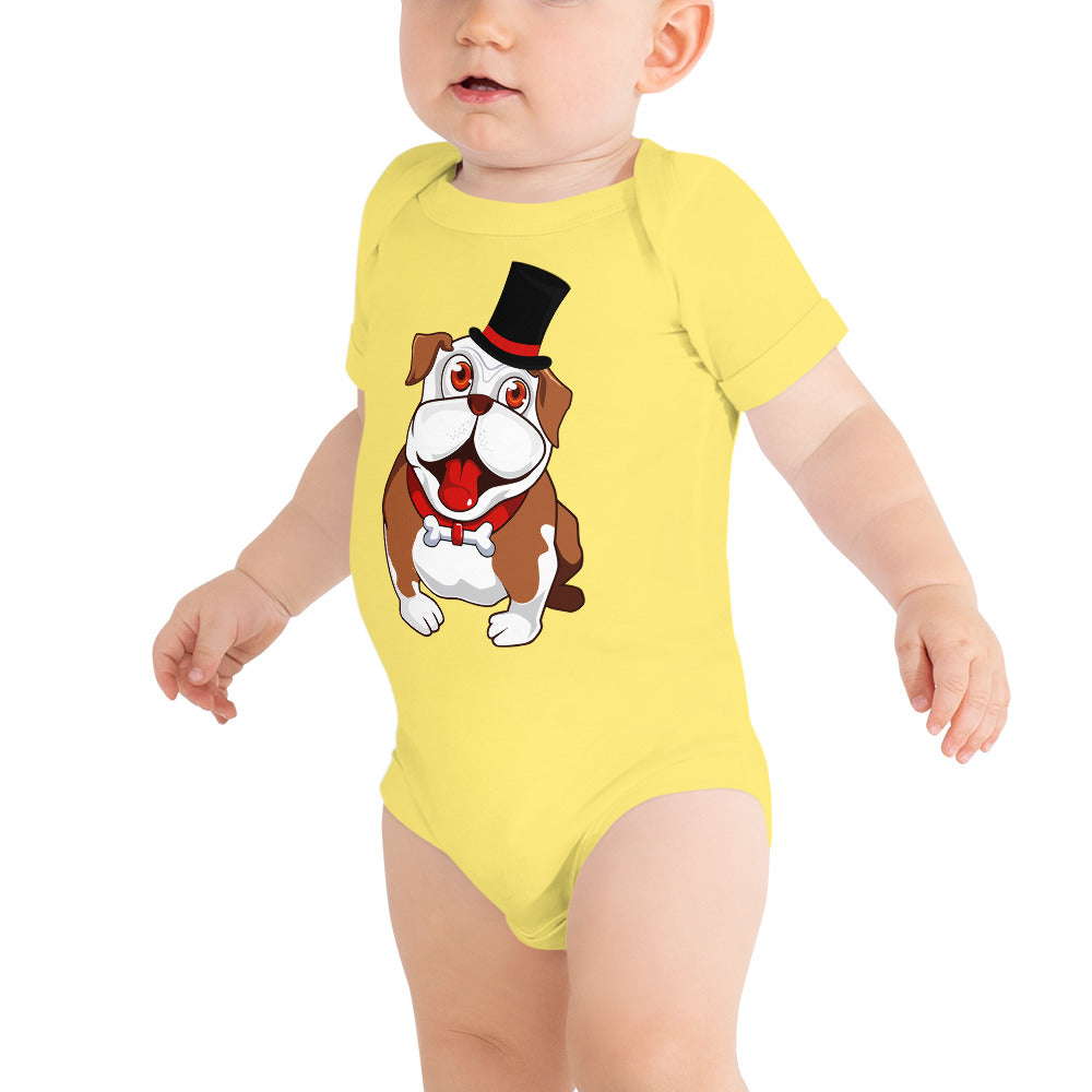 Elegant Funny Bulldog Dog Bodysuit, No. 0240