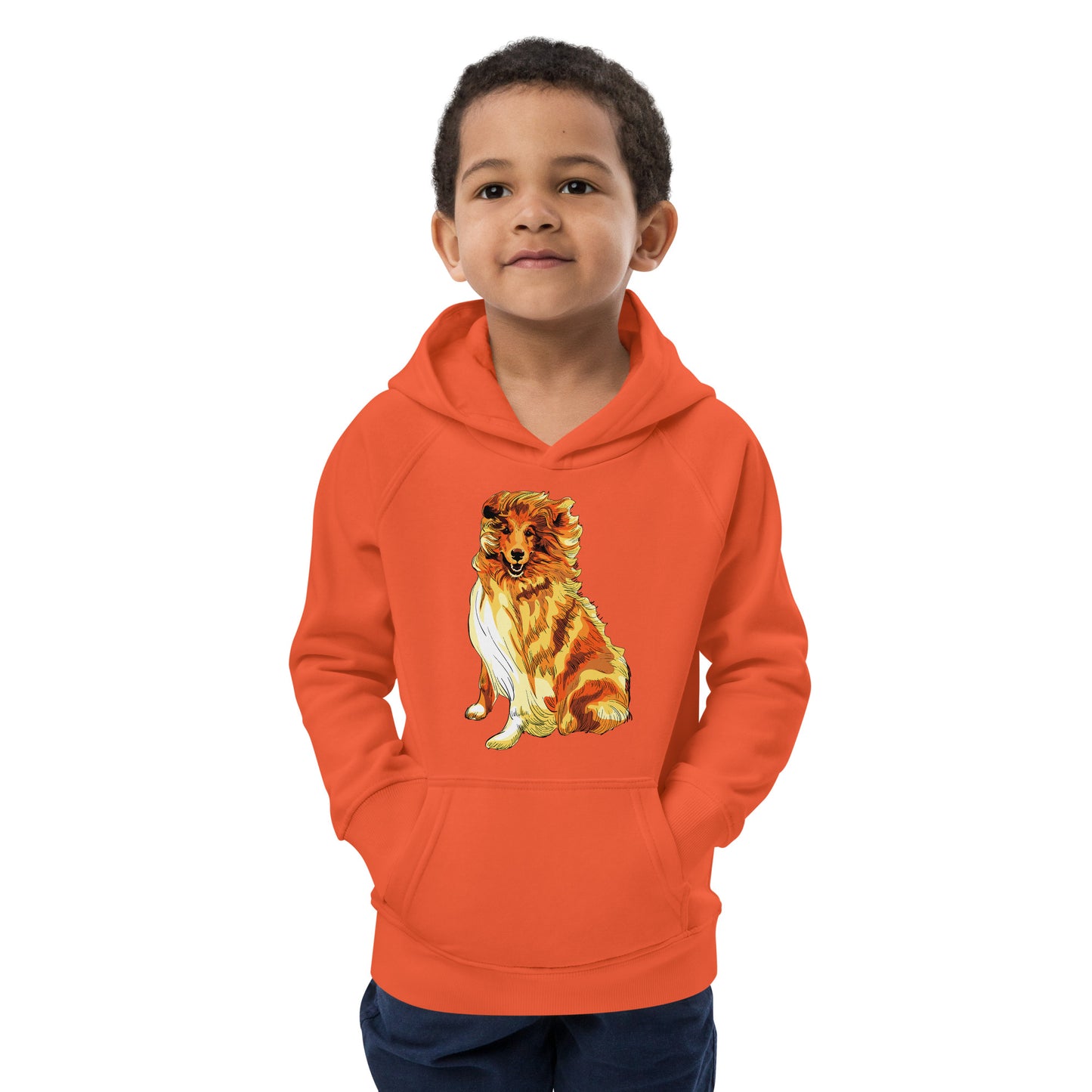 Cool Rough Collie Dog Hoodie, No. 0585