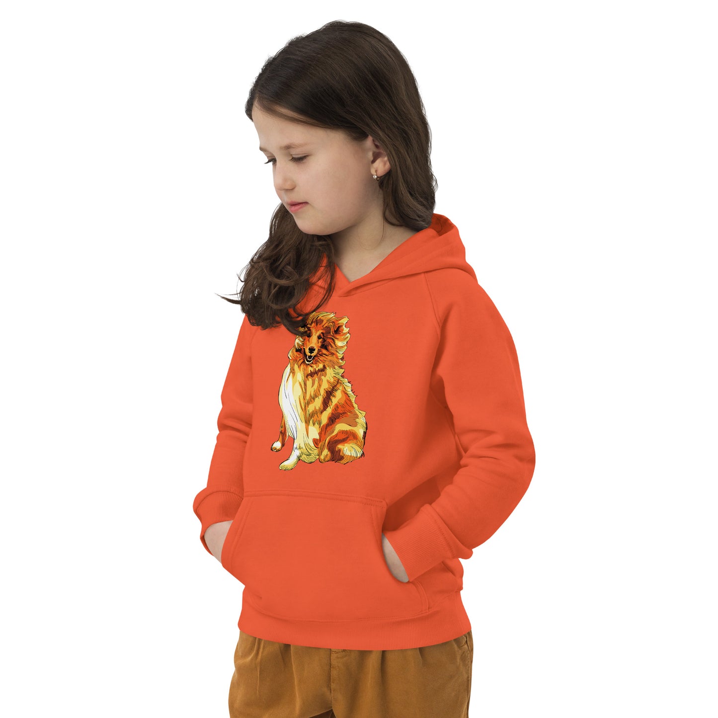 Cool Rough Collie Dog Hoodie, No. 0585