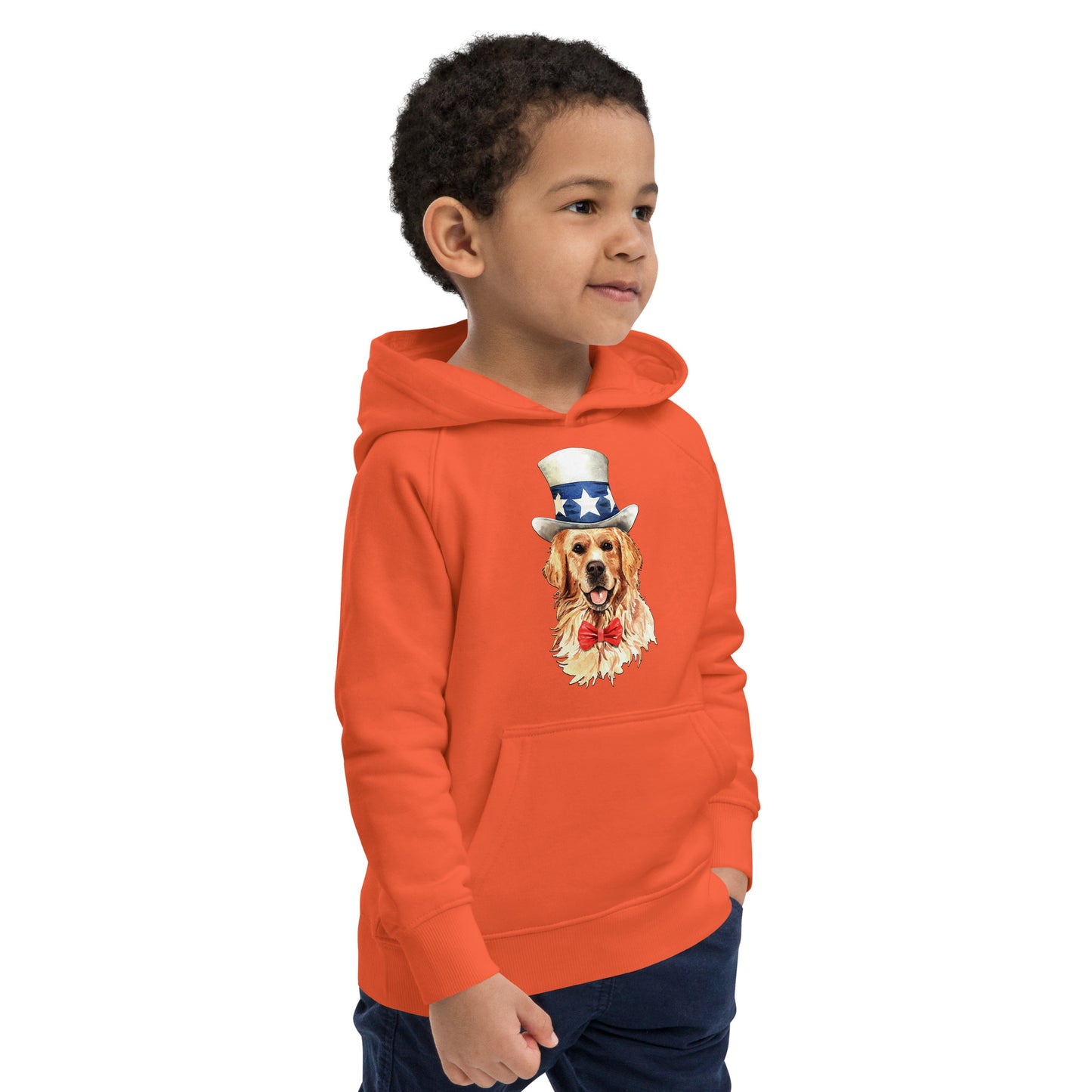 Cool Golden Retriever Dog with Hat Hoodie, No. 0580