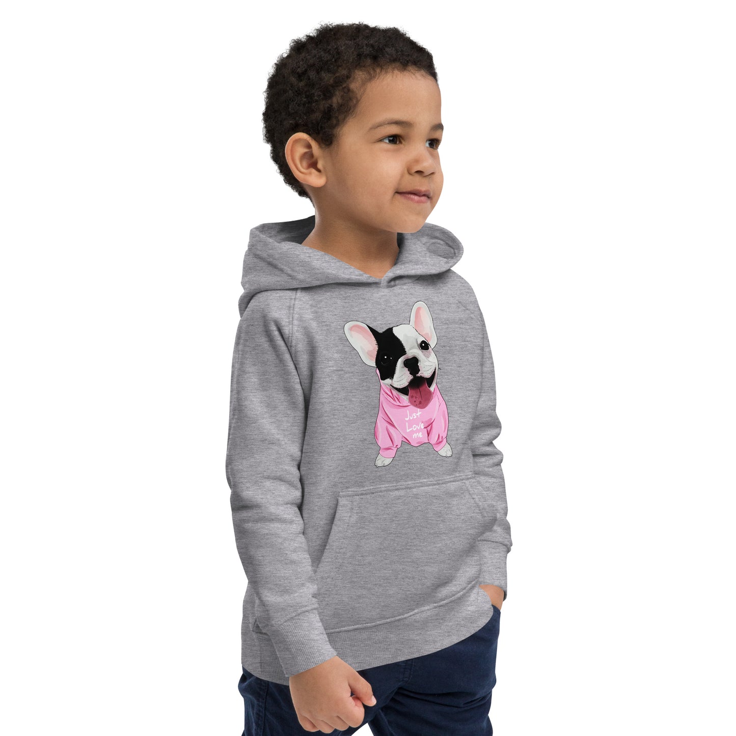Just Love Me Cute French Bulldog Puppy Hoodie, No. 0461