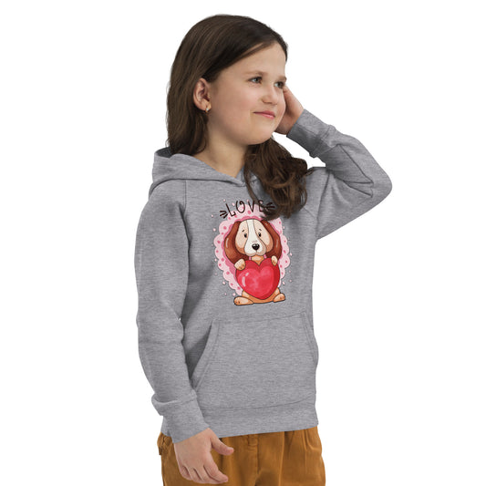 Lovely Puppy Dog with Heart Hoodie, No. 0482