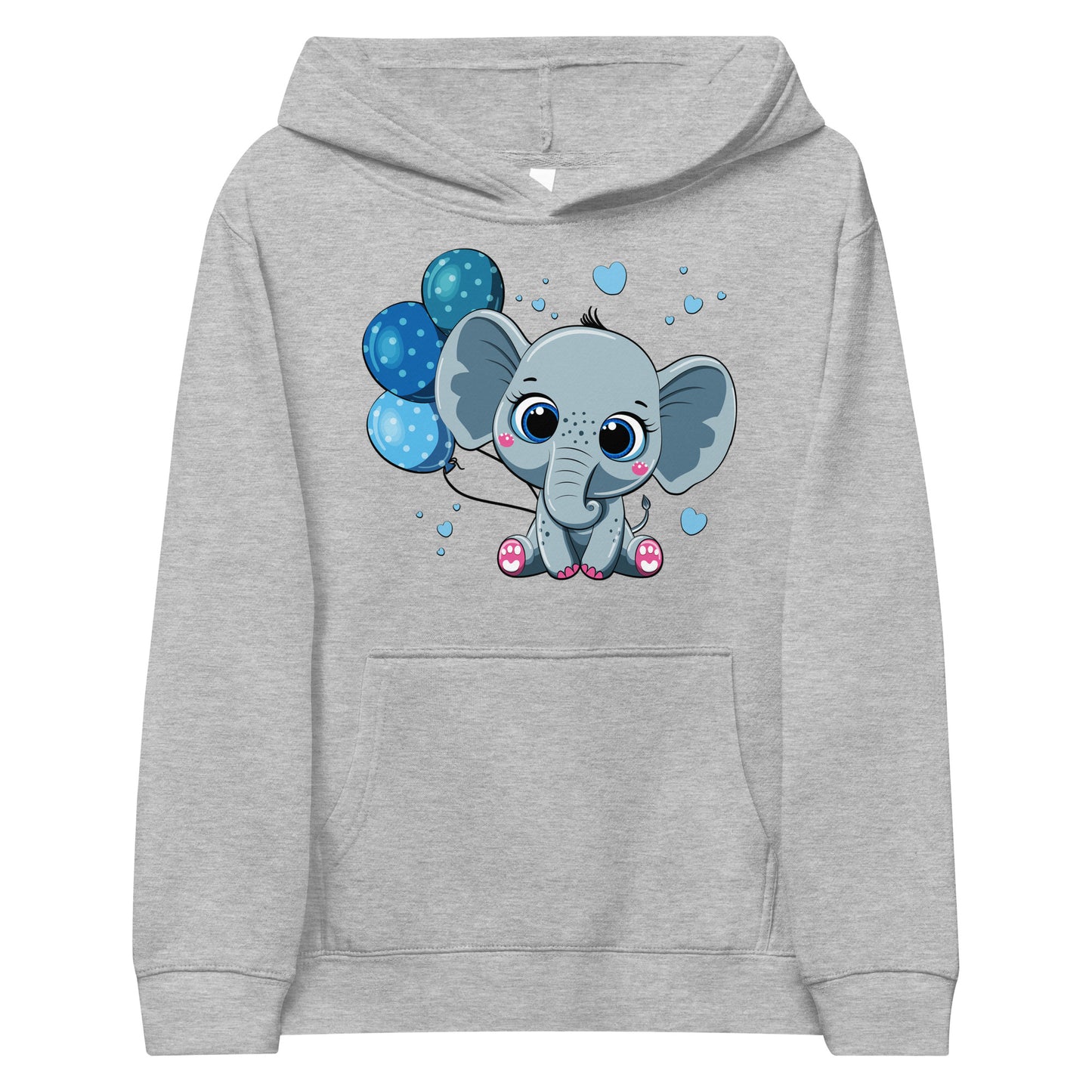 Cute Baby Elephant with Balloon Hoodie, No. 0086