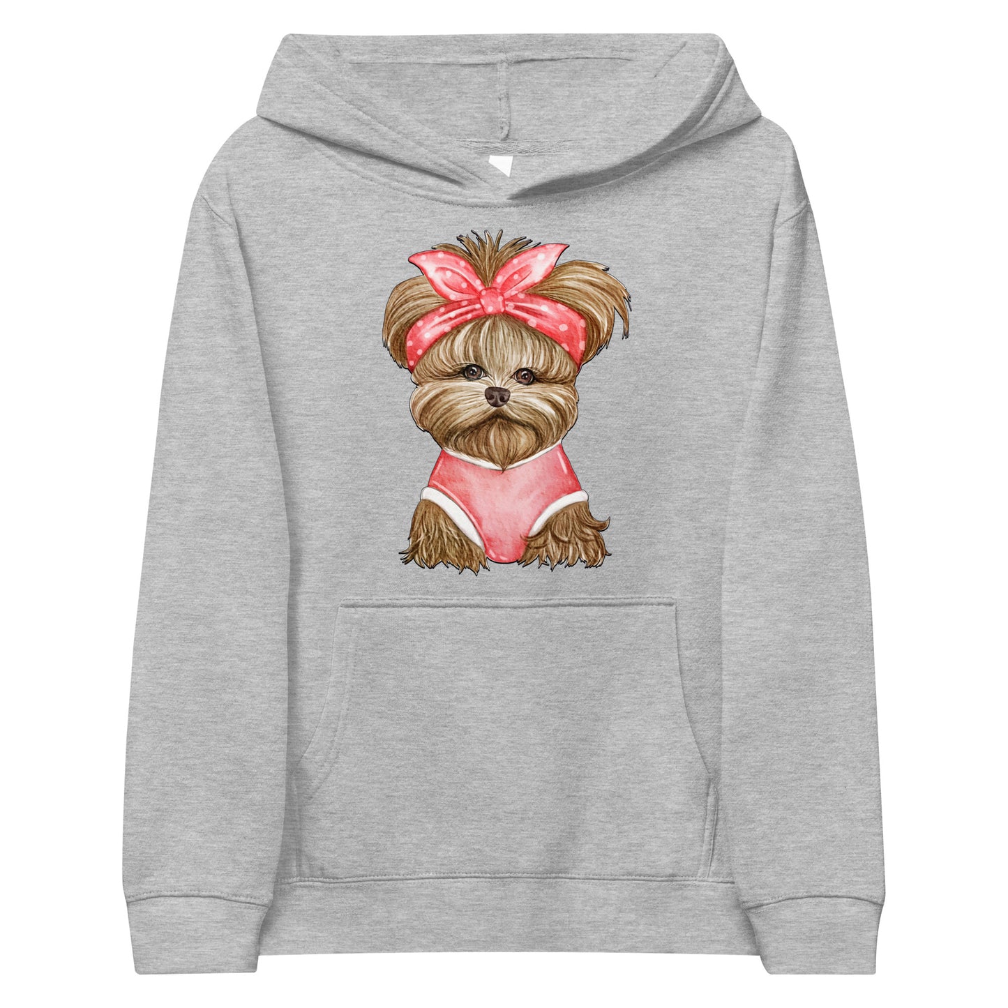 Adorable Dog with Red Ribbon Hoodie, No. 0566