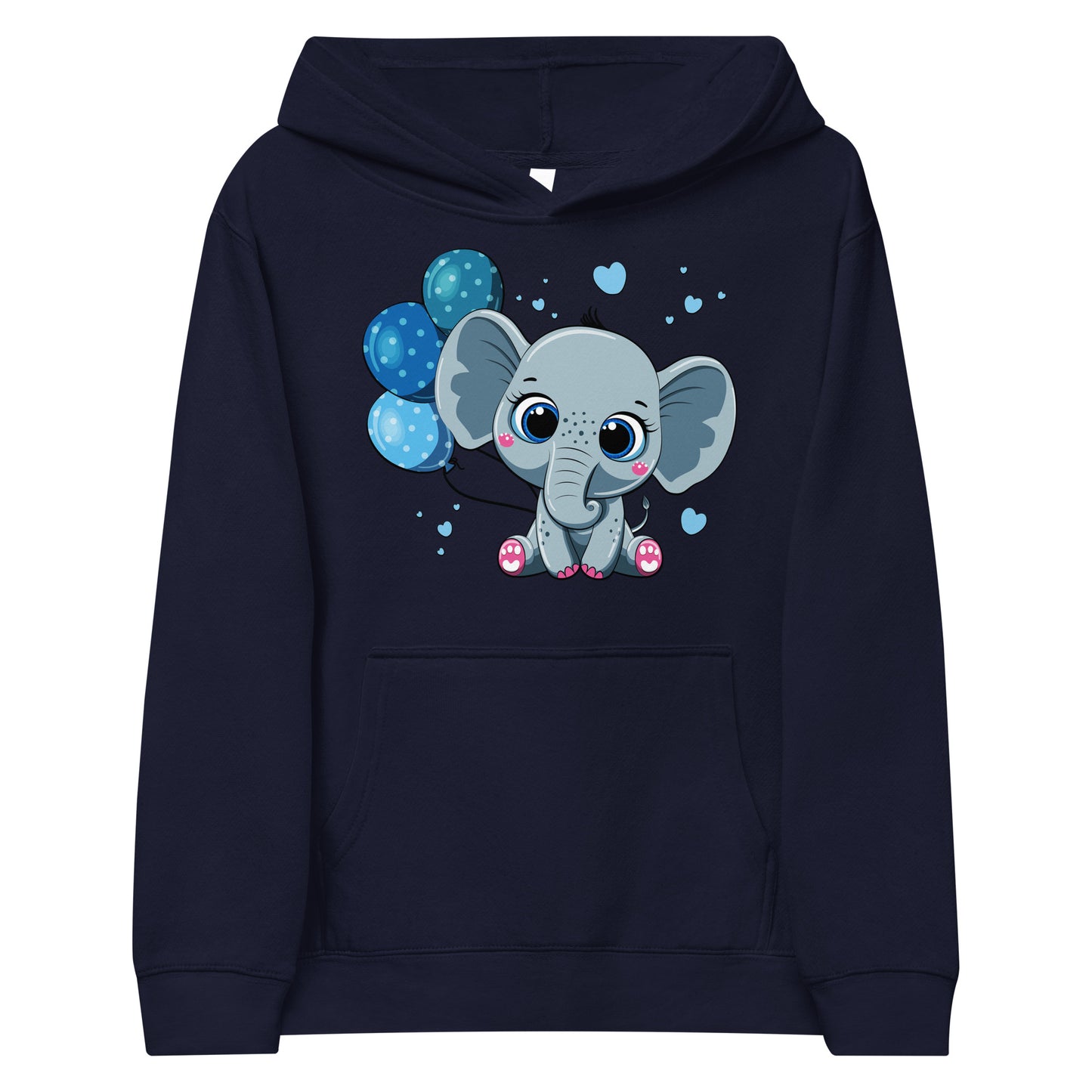 Cute Baby Elephant with Balloon Hoodie, No. 0086
