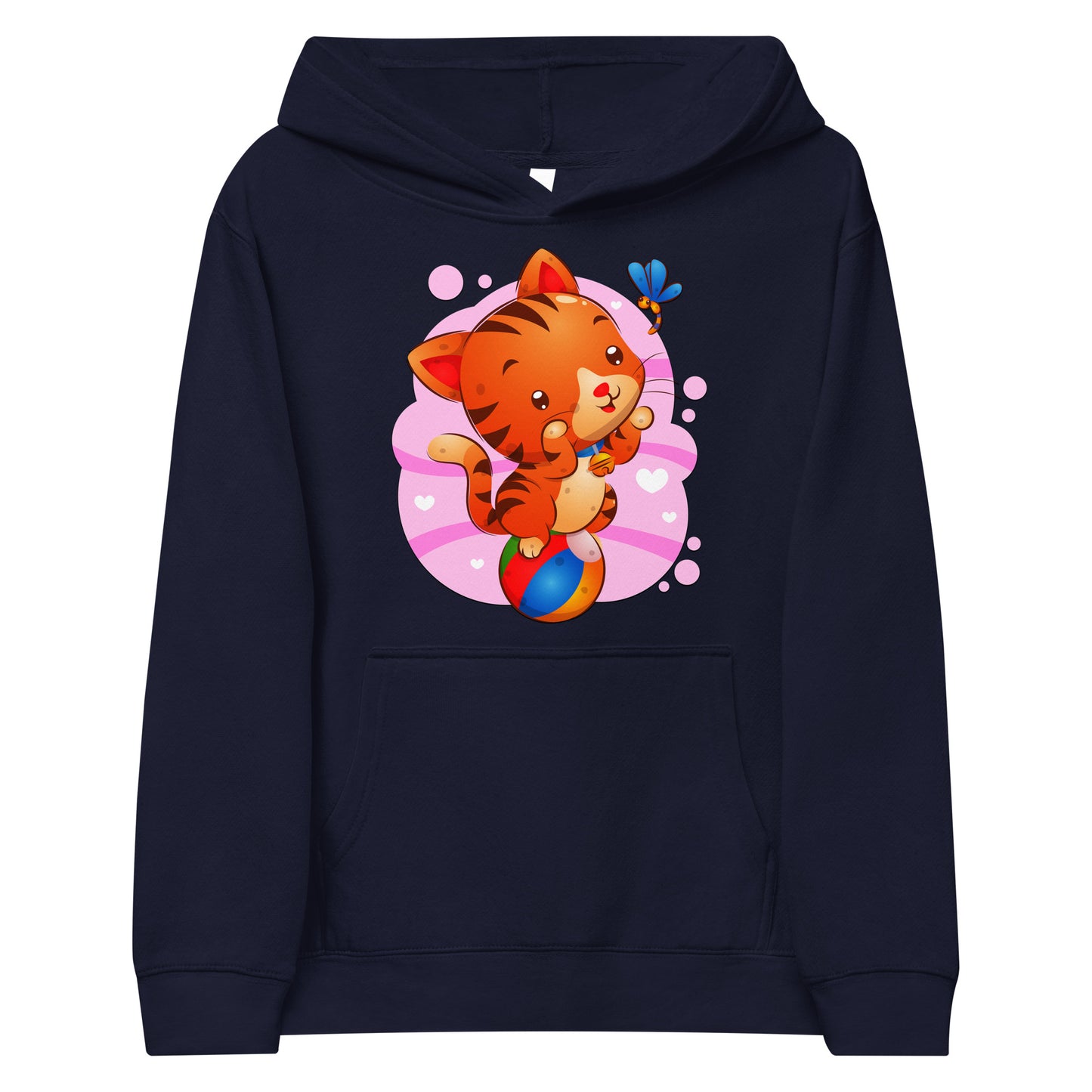 Cute Cat Sitting on Ball Hoodie, No. 0283