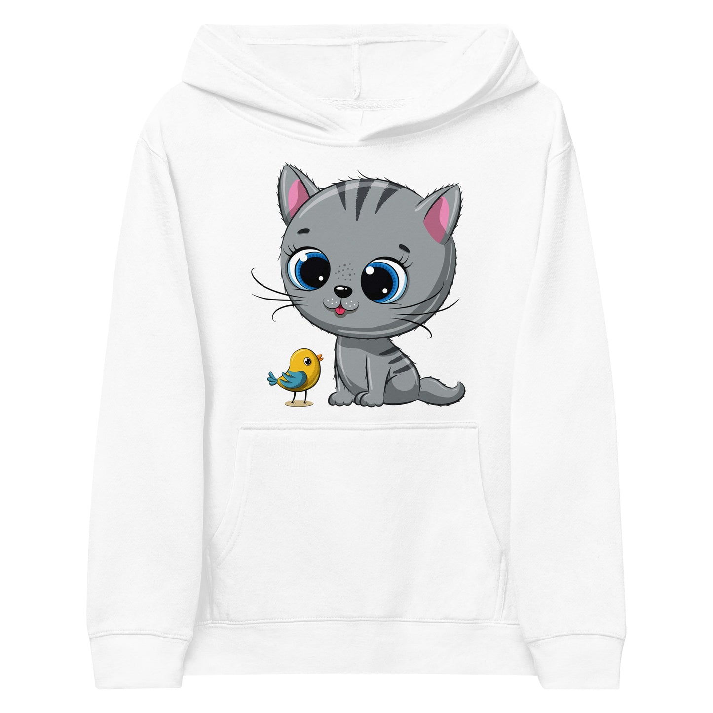 Cute Baby Cat with Bird Hoodie, No. 0139