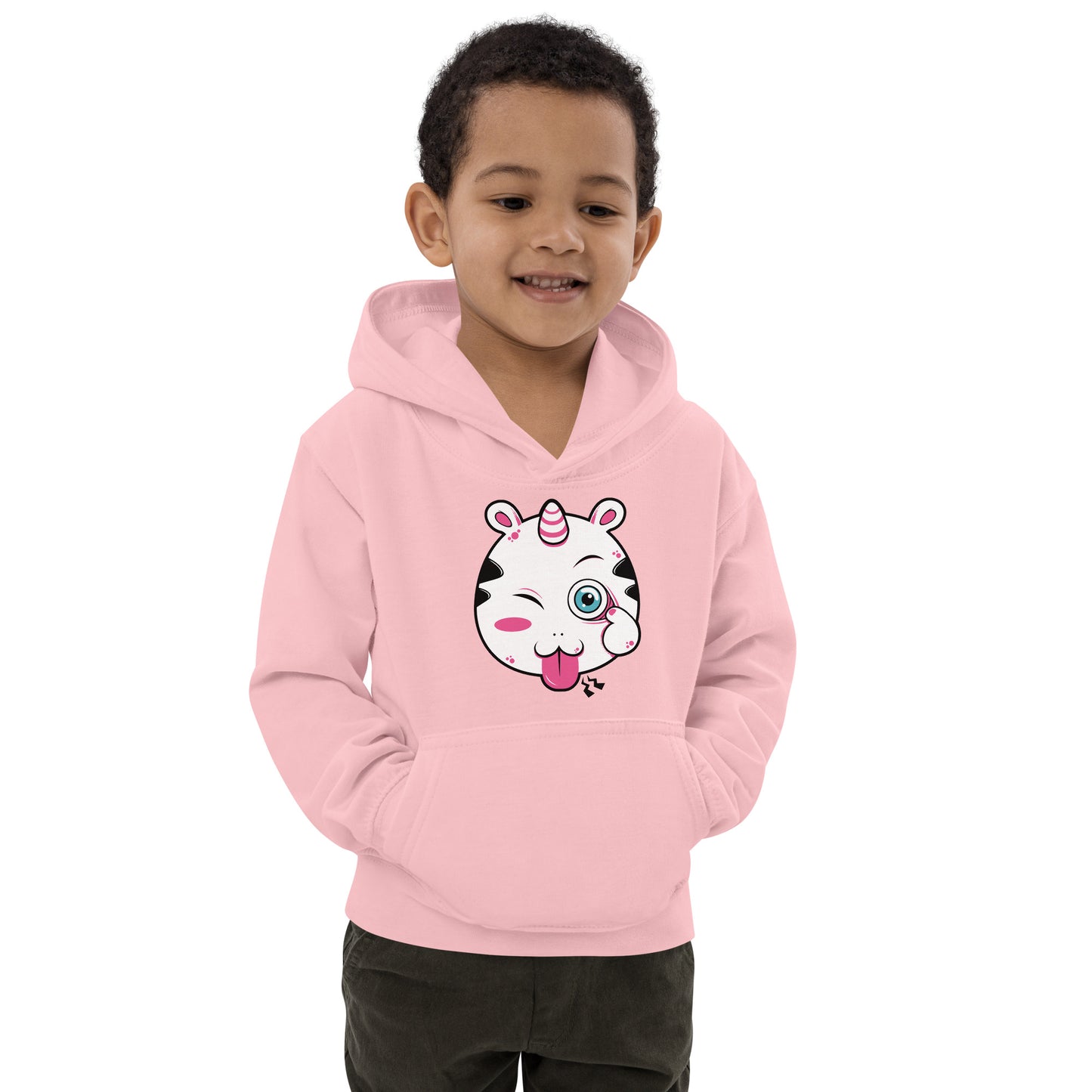 Comic Unicorn Face Hoodie, No. 0053