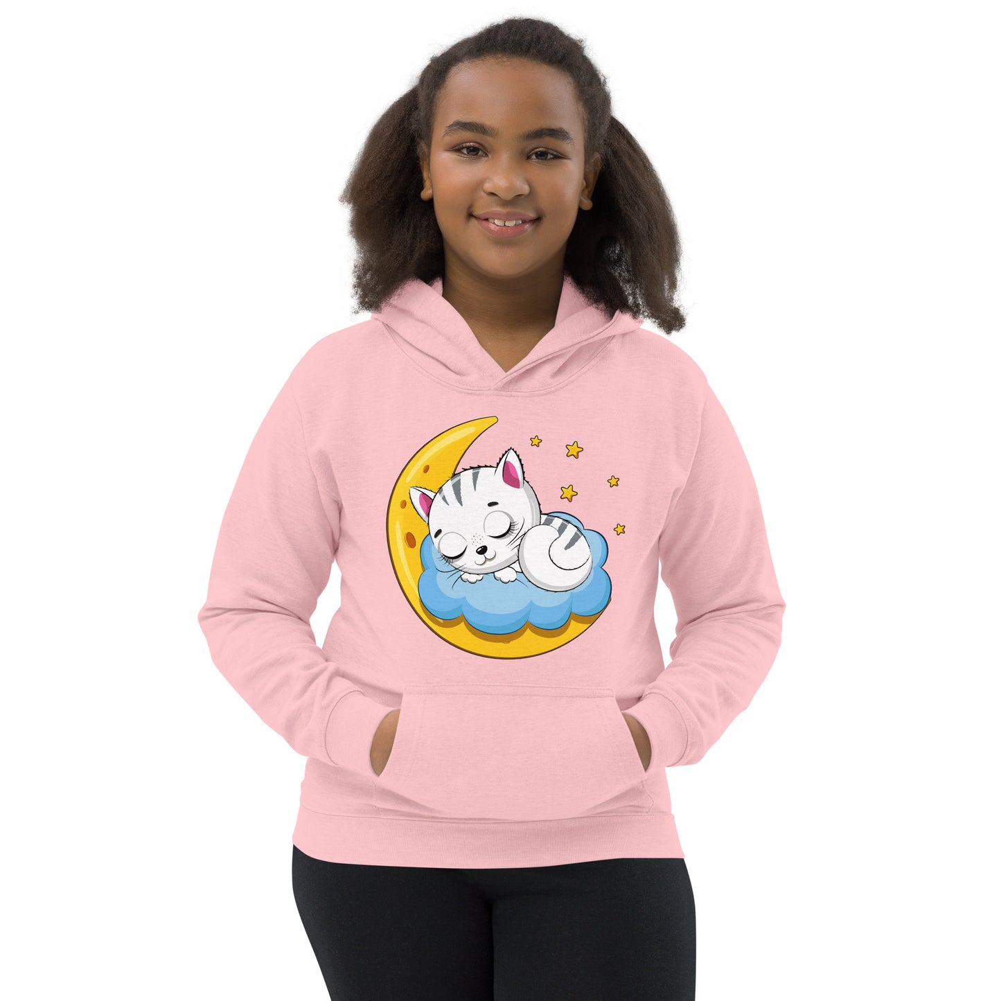 Cute Baby Cat Sleeping on the Clouds Hoodie, No. 0271