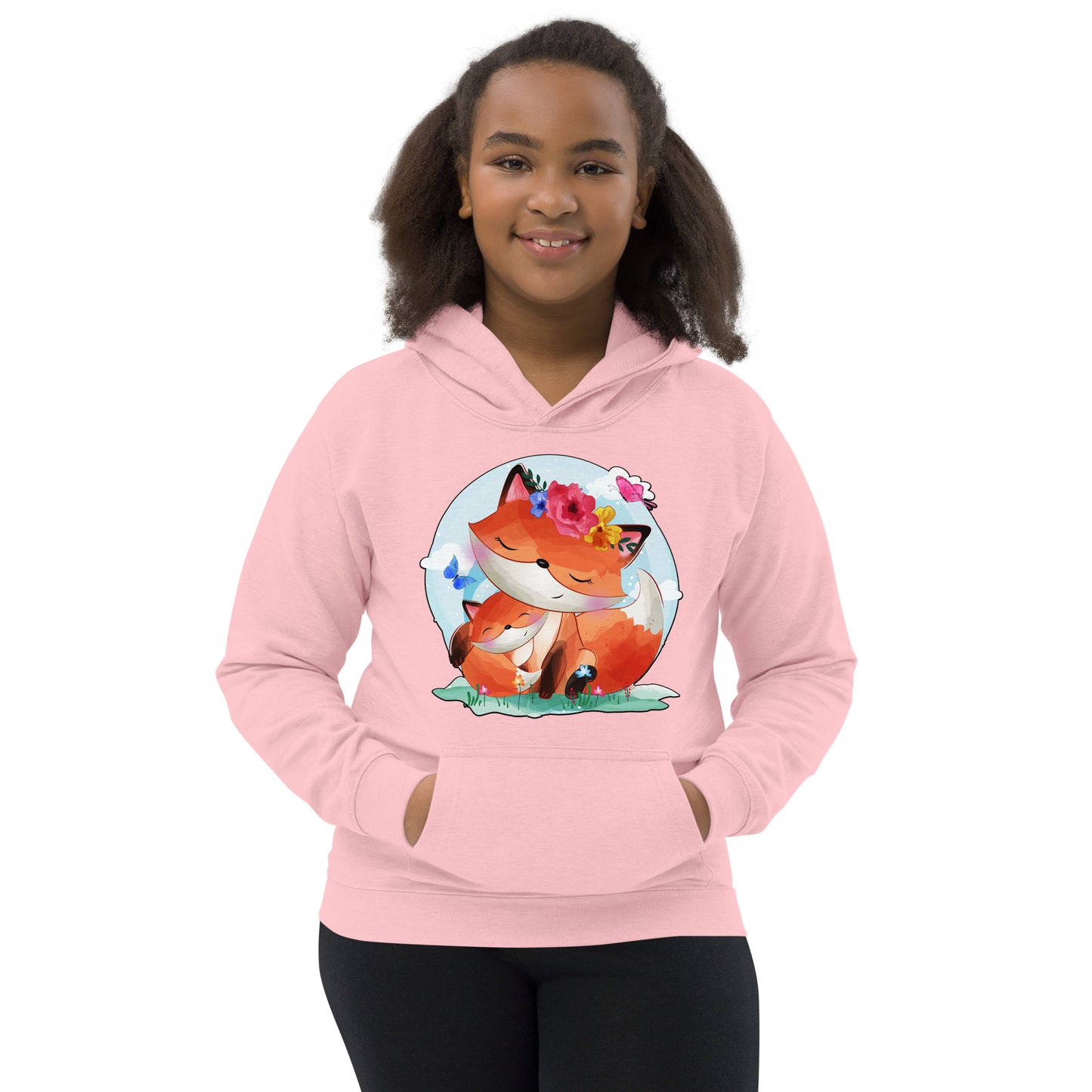 Lovely Mom and Baby Fox Hoodie, No. 0067