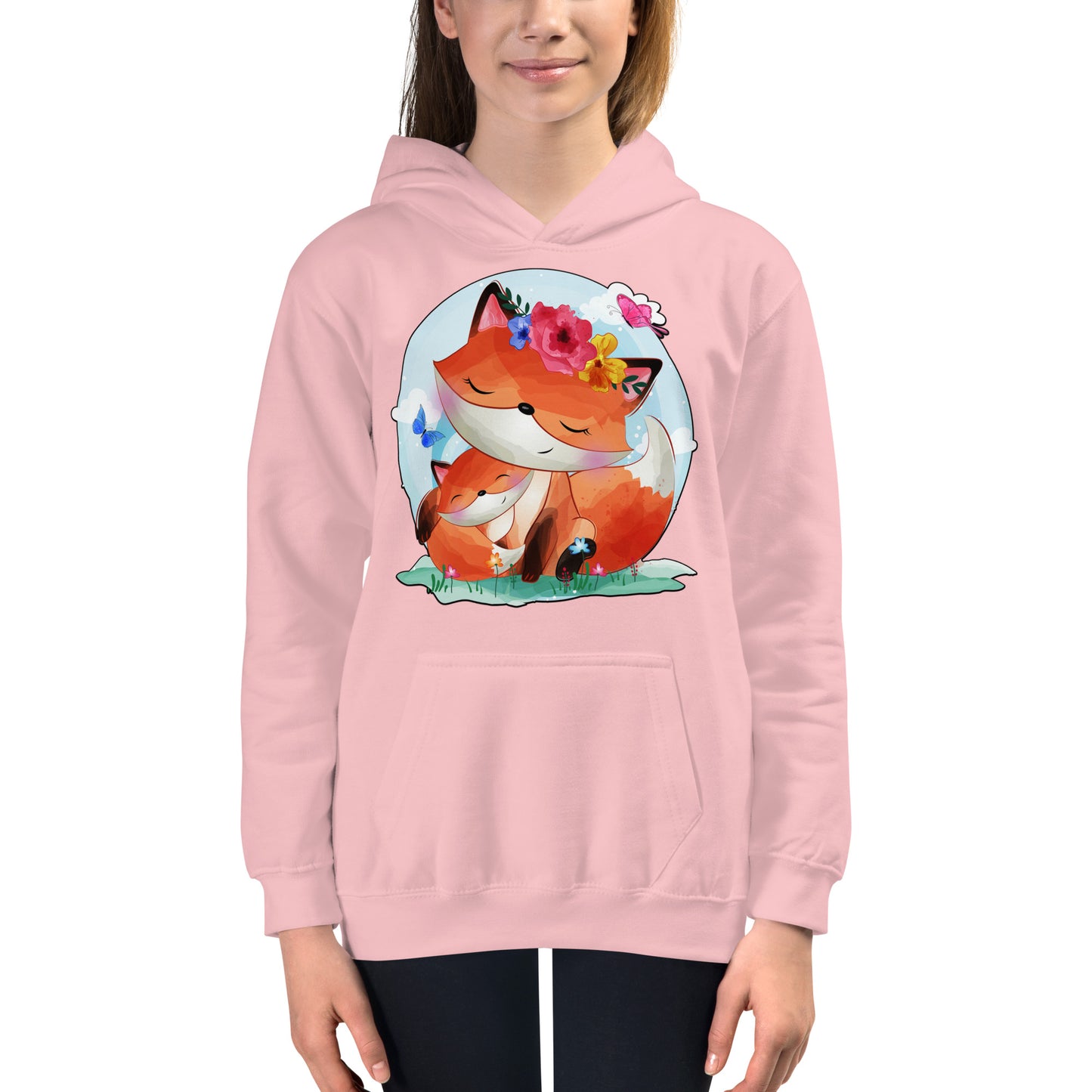 Lovely Mom and Baby Fox Hoodie, No. 0067