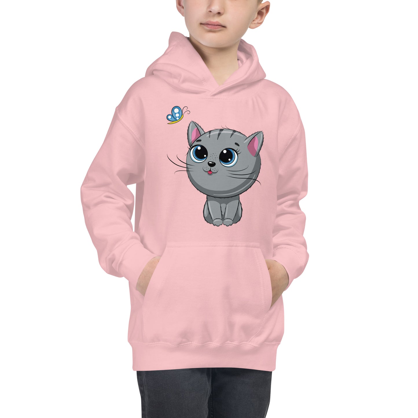 Cute Baby Cat with Butterfly Hoodie, No. 0140