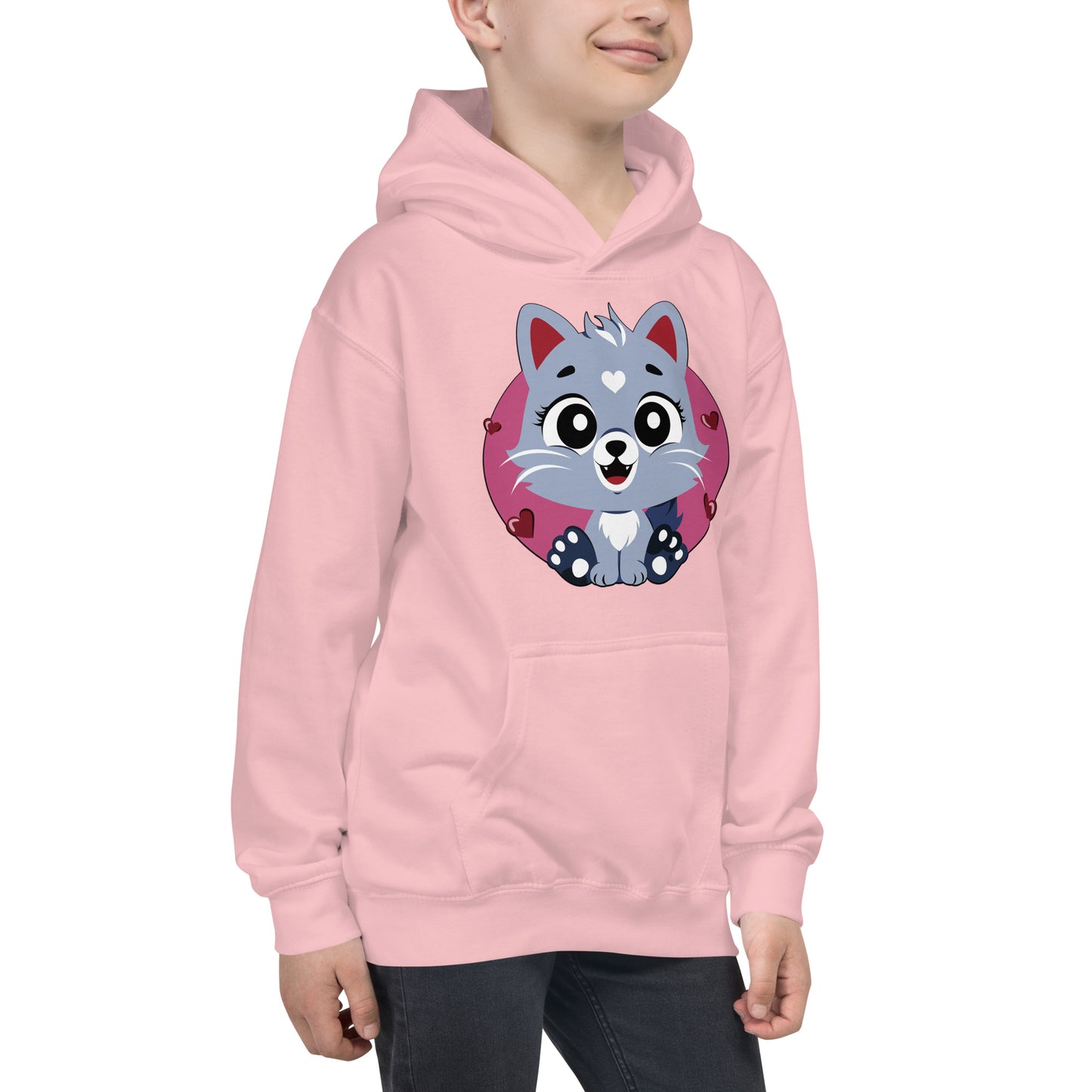 Cute Cat with Big Eyes Hoodie, No. 0165