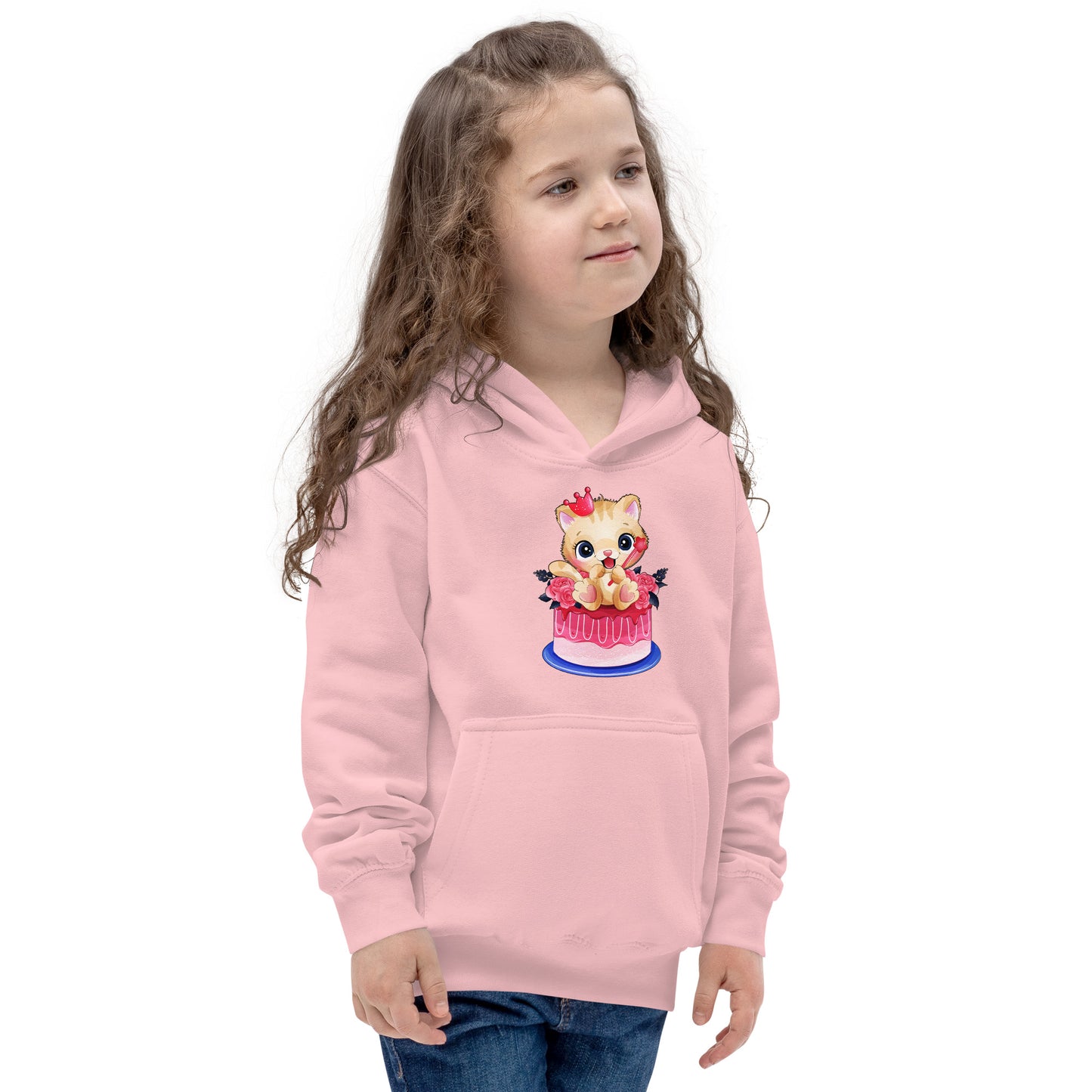 Lovely Baby Kitty Cat Sitting on Cake Hoodie, No. 0465