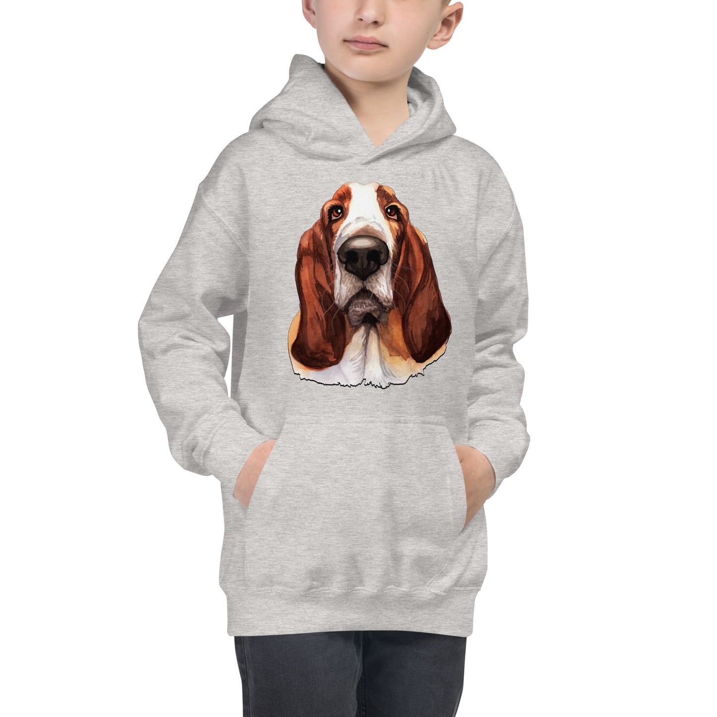 Cool Basset Hound Dog Hoodie, No. 0574